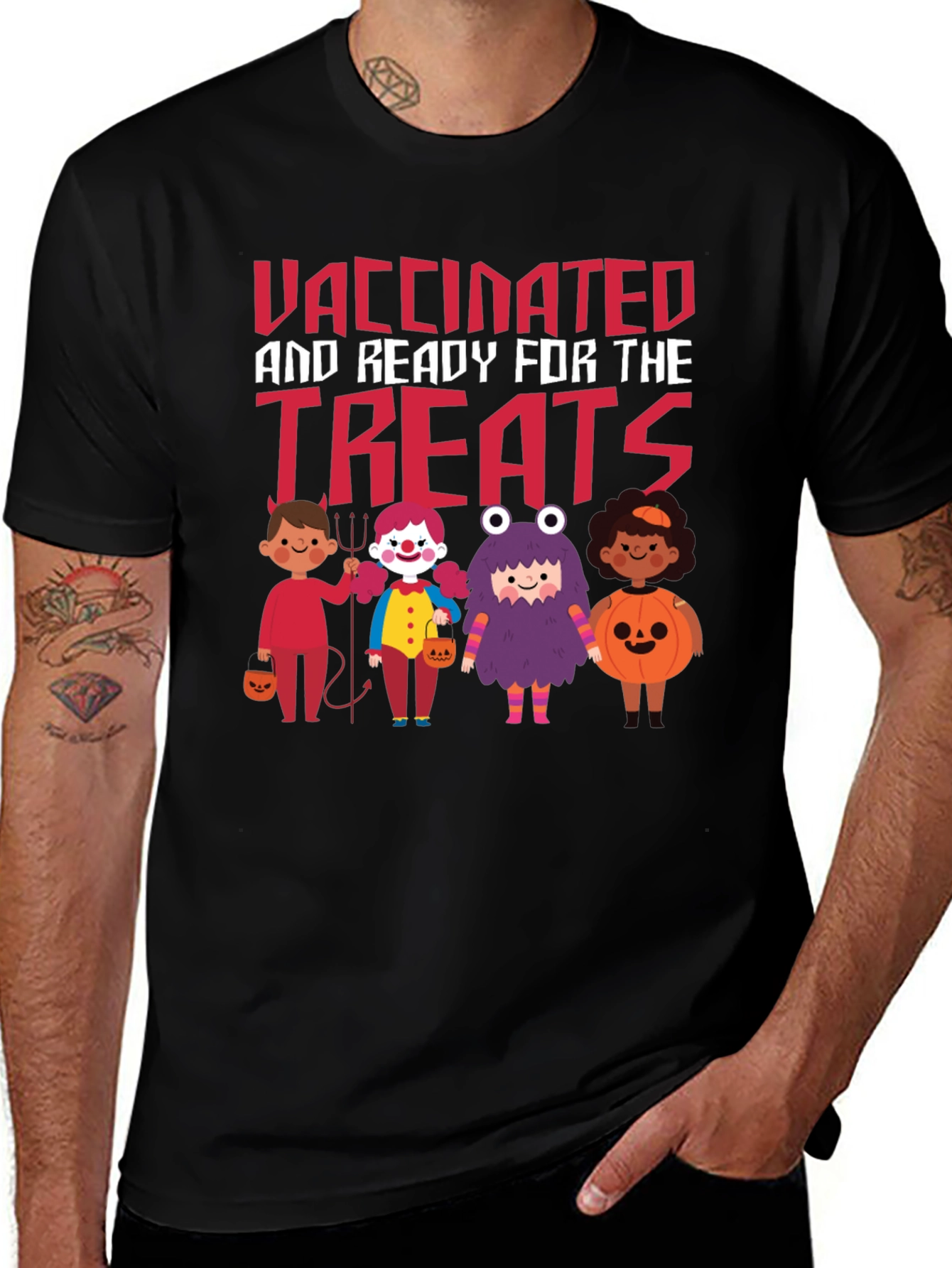 Vaccinated and Ready for the Treats Halloween T-Shirt