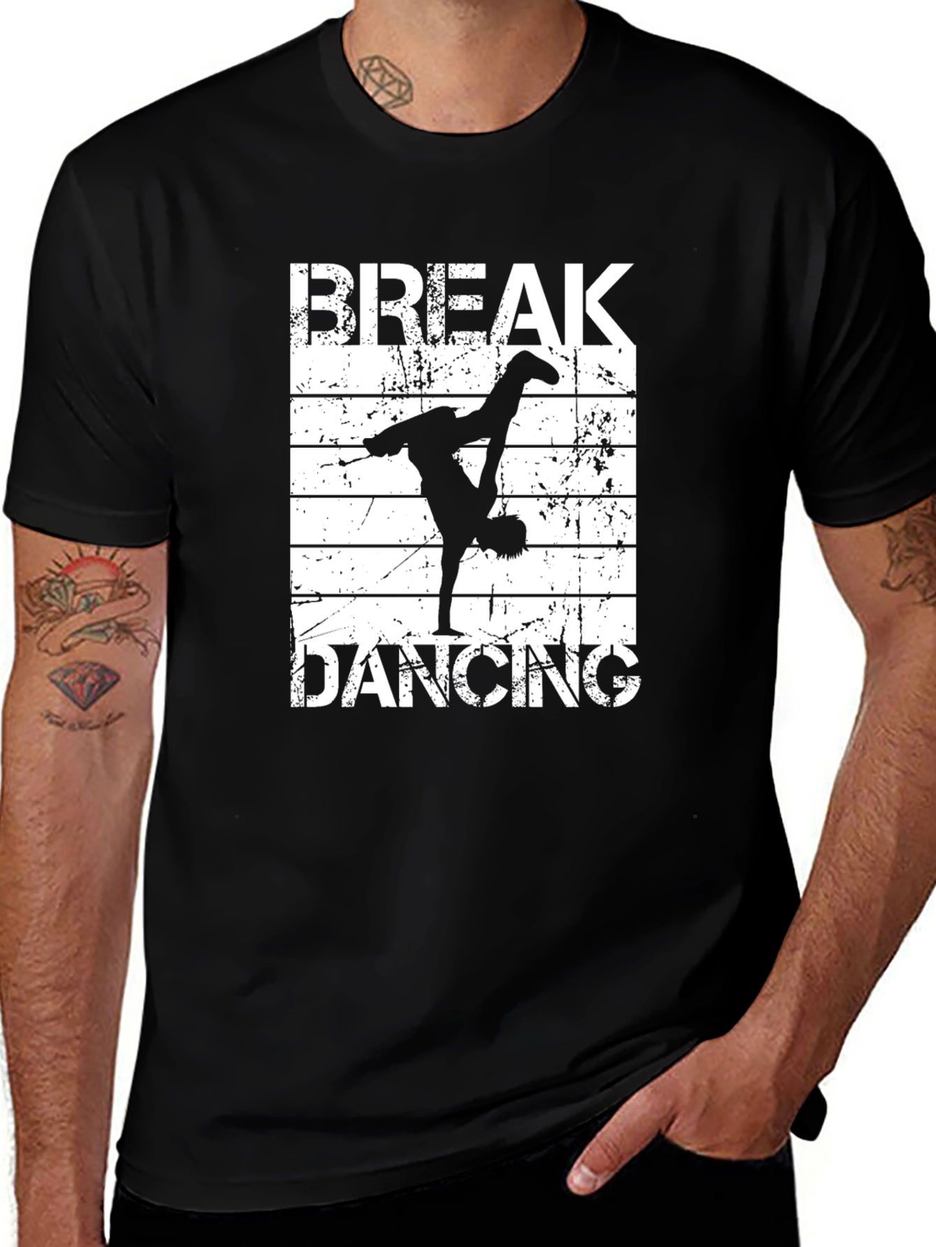 Variant 13 of Break Dancing Black T-Shirt - Street Style Tee