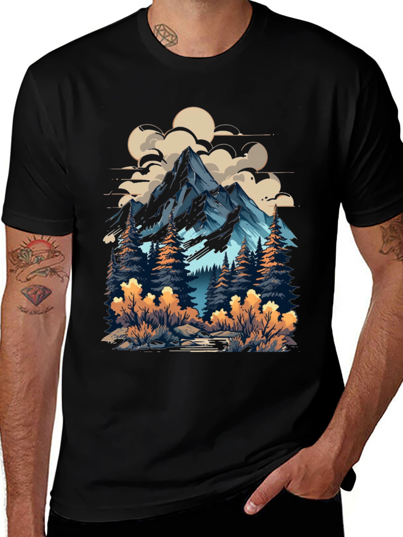 Variant 25 of Mountain Adventure Graphic Tee - Nature Inspired Design