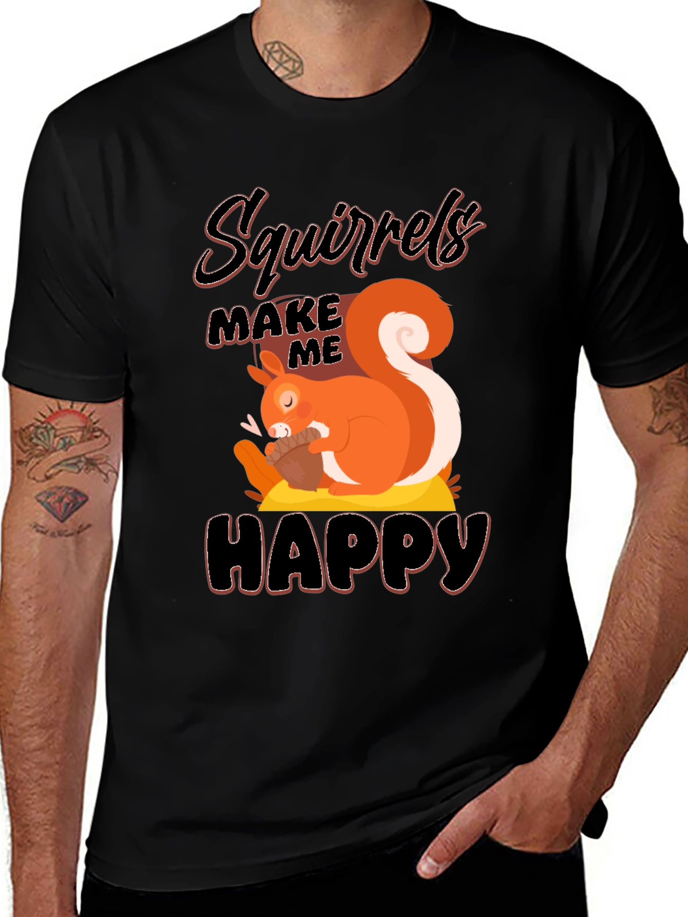 Variant 10 of Squirrels Make Me Happy T-Shirt