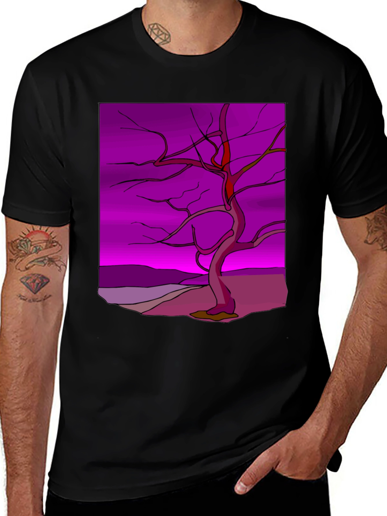 Variant 4 of Abstract Tree Graphic Tee - Unique Design