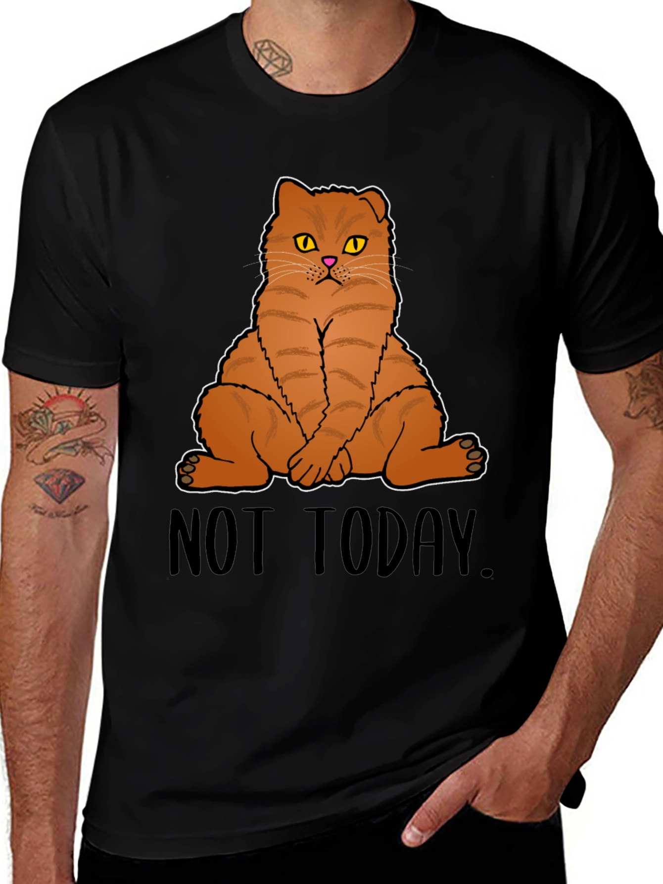 Variant 18 of Not Today Cat Graphic T-Shirt