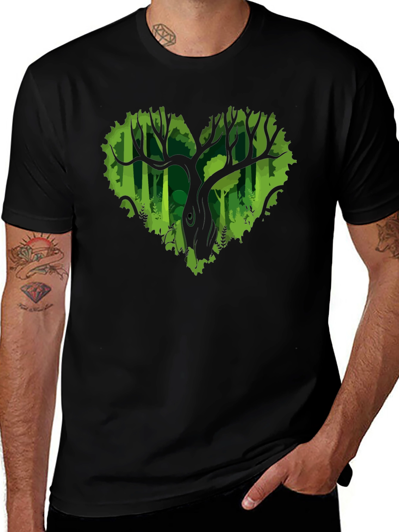 Variant 25 of Heart Tree Graphic Tee - Nature Lover's T-Shirt