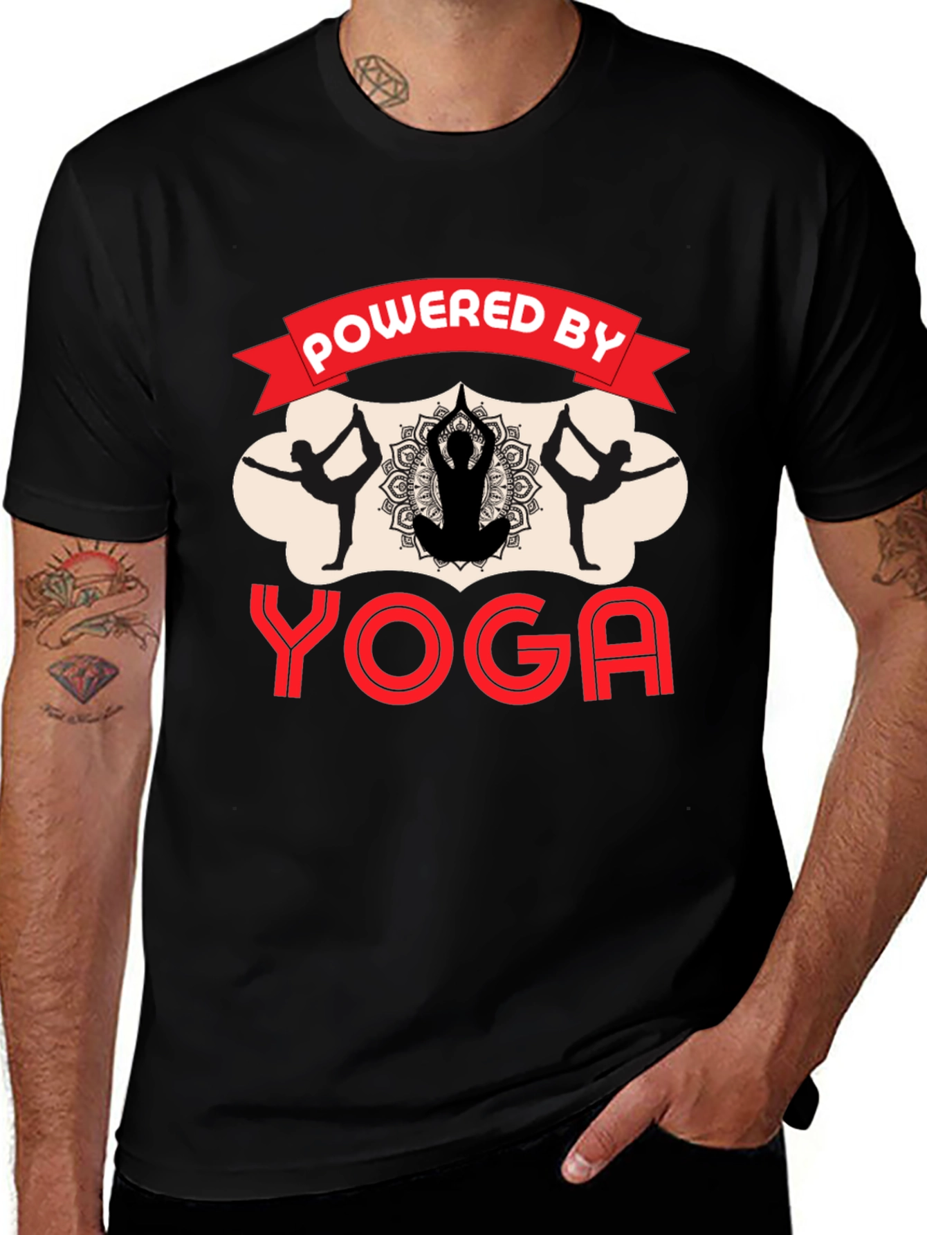 Variant 12 of Powered by Yoga Black T-Shirt