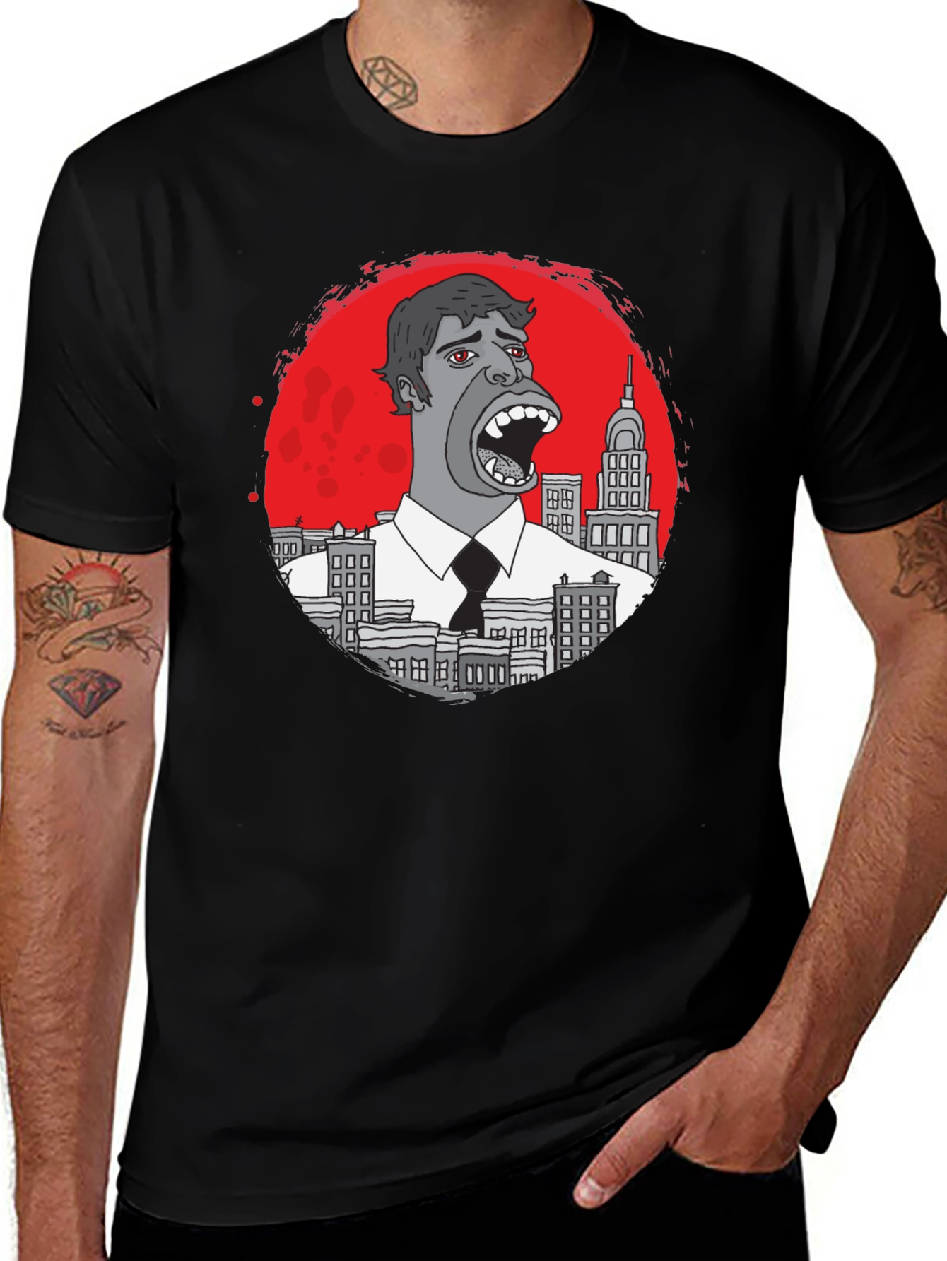 Variant 29 of Monster Cityscape Graphic T-Shirt