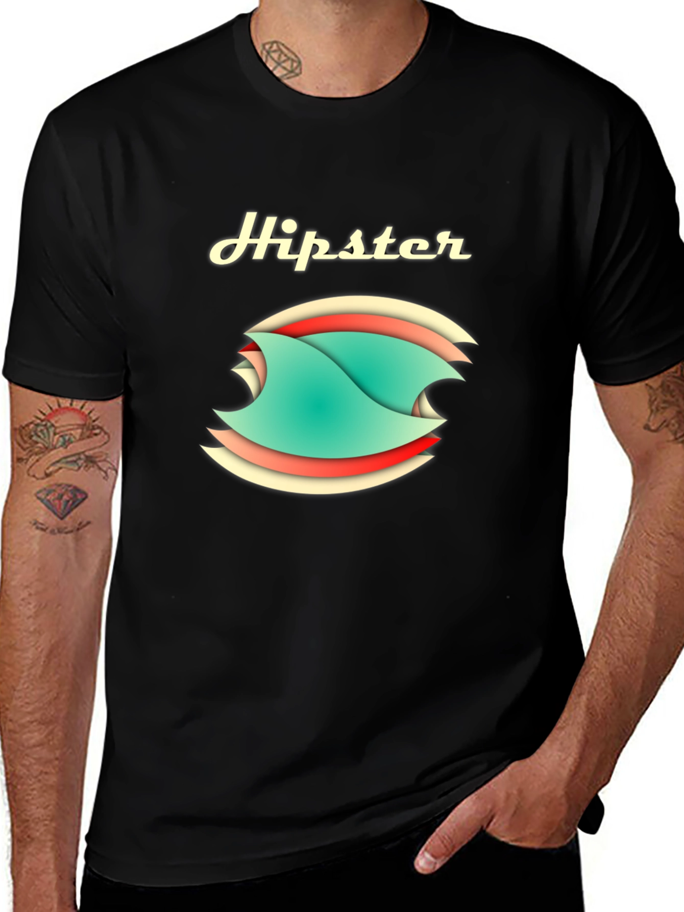 Variant 9 of Hipster Graphic Tee - Stylish Cotton Blend T-Shirt