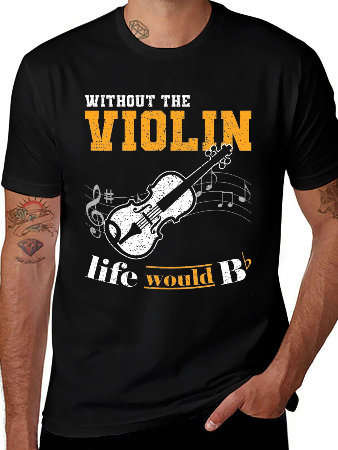 Variant 29 of Violin T-Shirt: Life Would Be Flat Without It