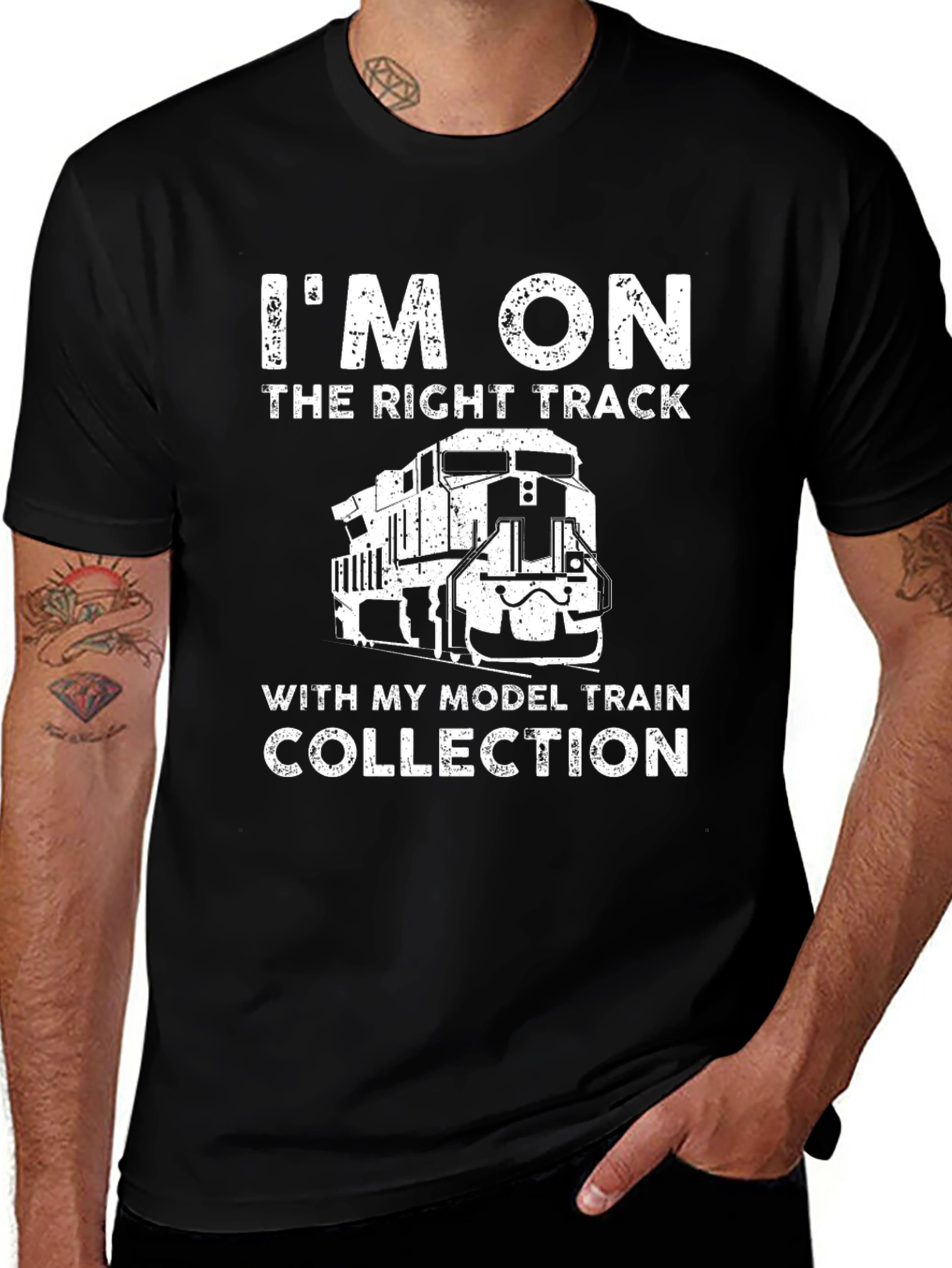 I'm On the Right Track Model Train Collection Tee
