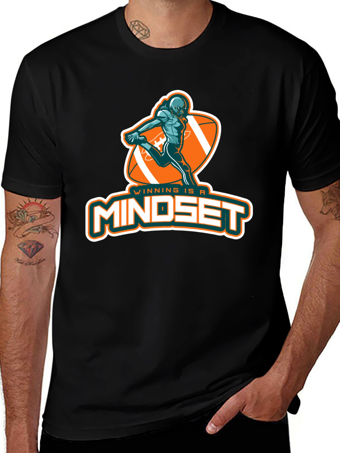 Variant 21 of Winning Mindset T-Shirt - Football Graphic Tee