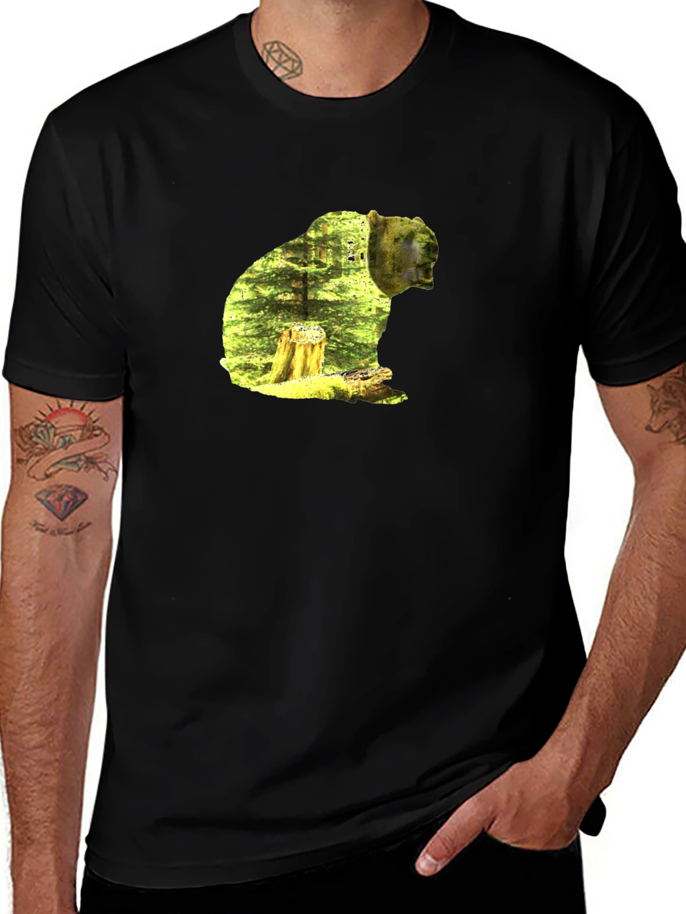 Variant 25 of Nature Bear Graphic T-Shirt