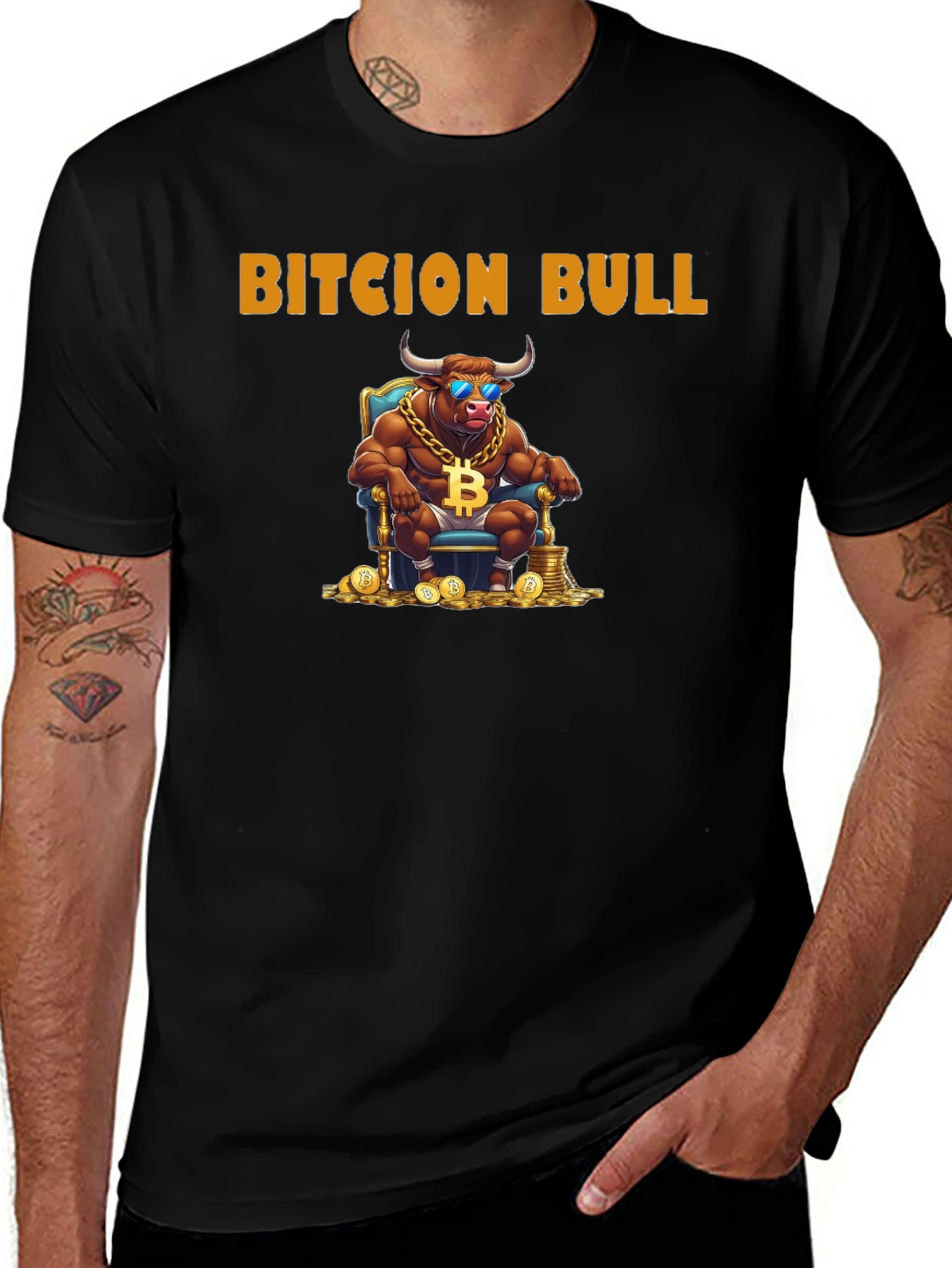 Variant 8 of Bitcion Bull T-Shirt Crypto Investor Tee