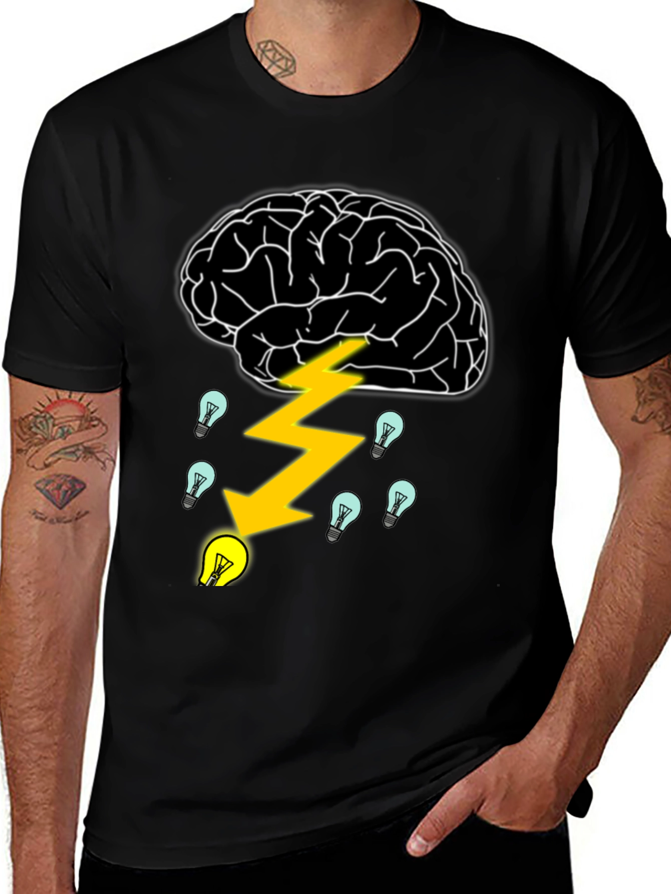 Variant 27 of Brainstorm Tee: Ideas in a Flash!