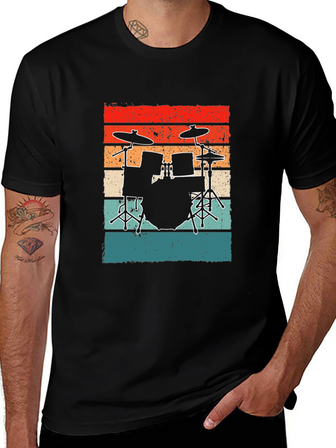 Variant 7 of Vintage Drum Set T-Shirt