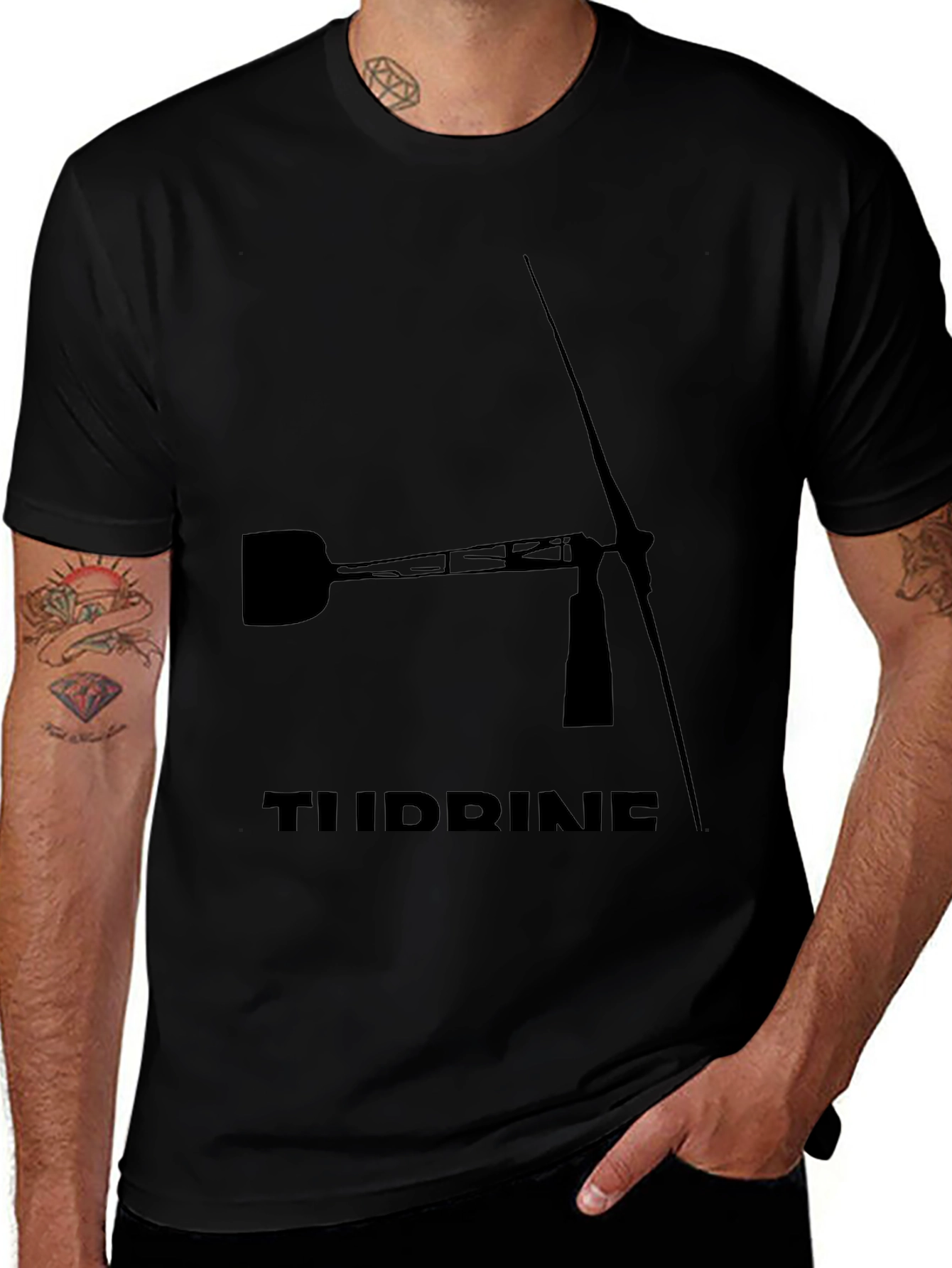 Variant 3 of Turbine Graphic Black T-Shirt