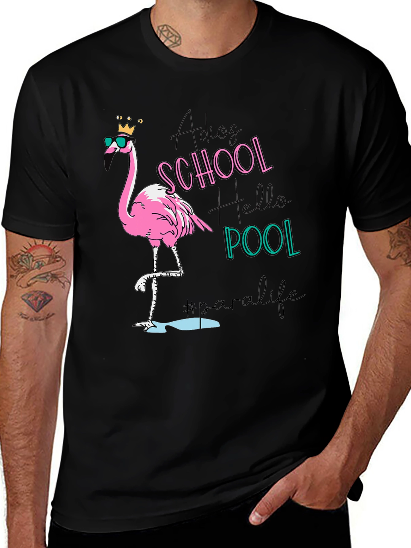 Variant 5 of Adios School Hello Pool Graphic T-Shirt
