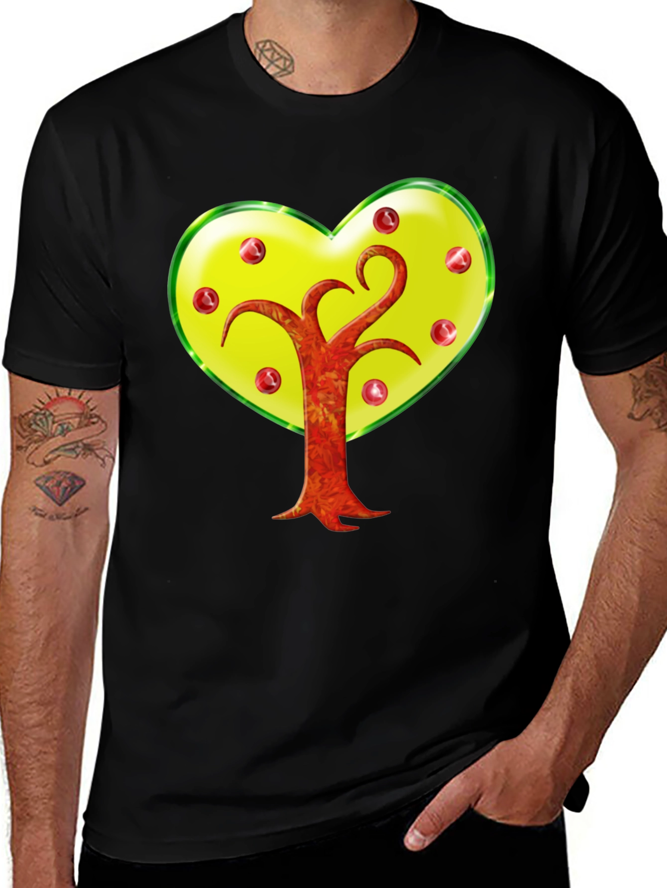 Variant 6 of Heart Tree Graphic Tee - Stylish Casual Wear