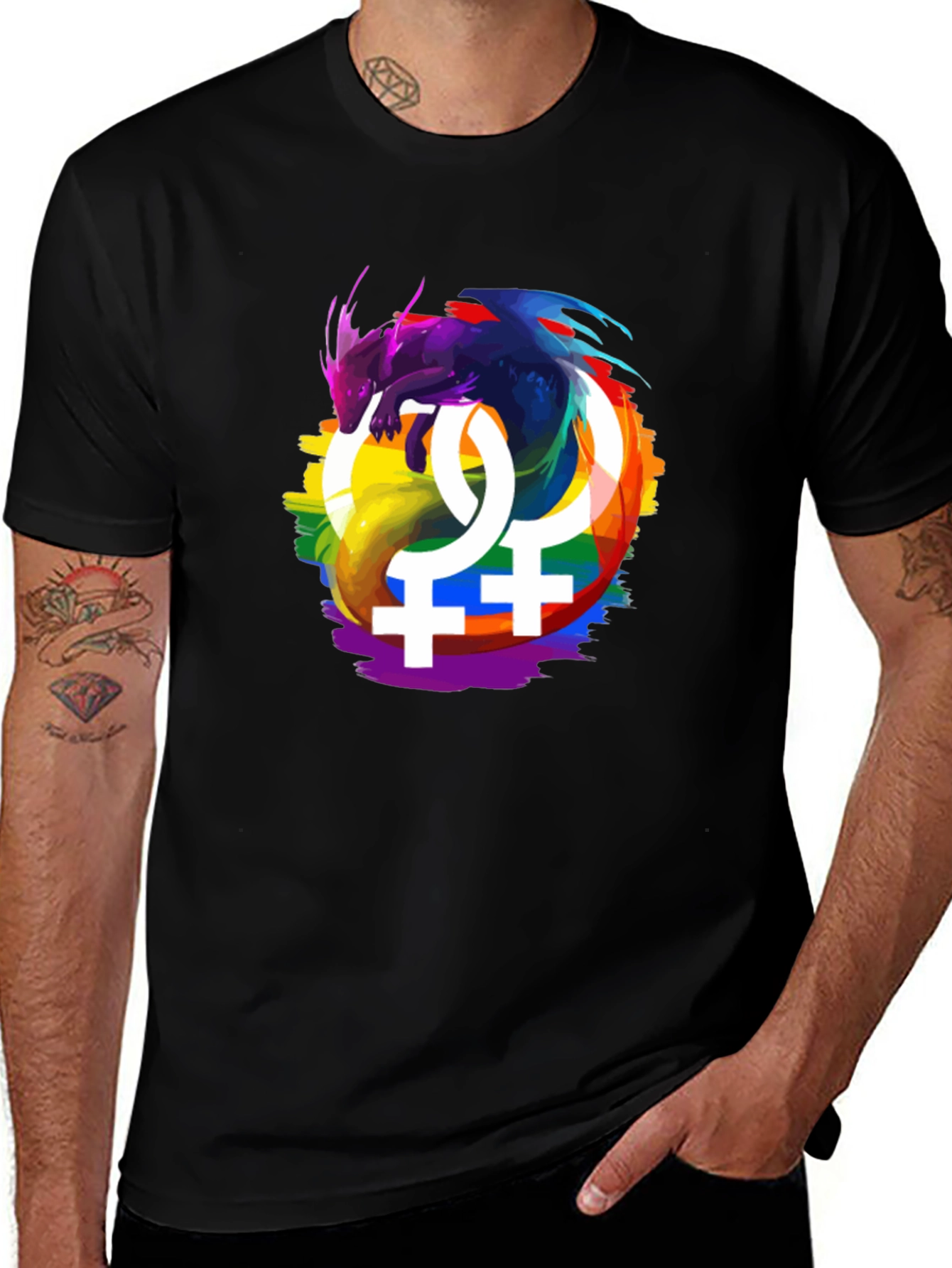 Variant 25 of Lesbian Dragon Pride T-Shirt