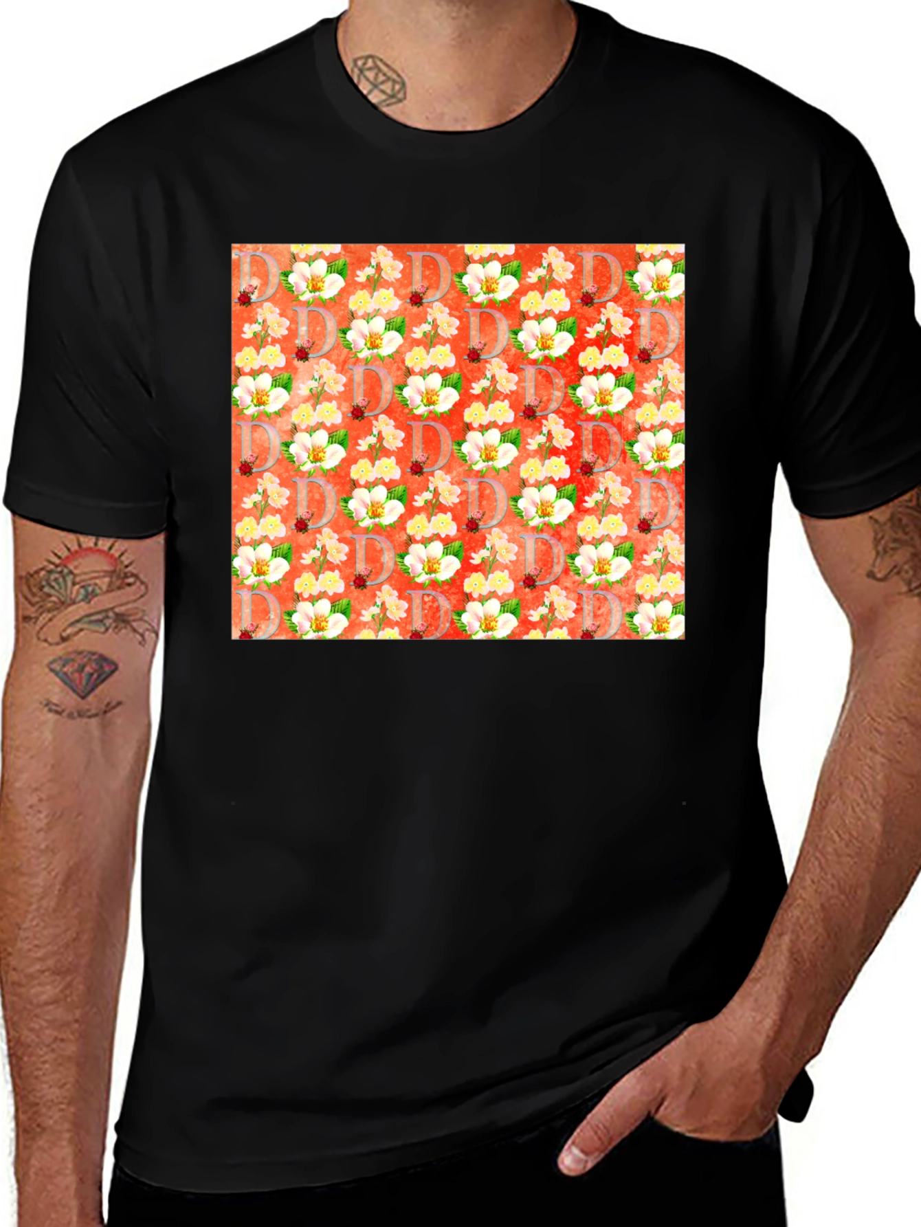 Variant 28 of Floral Patterned T-Shirt