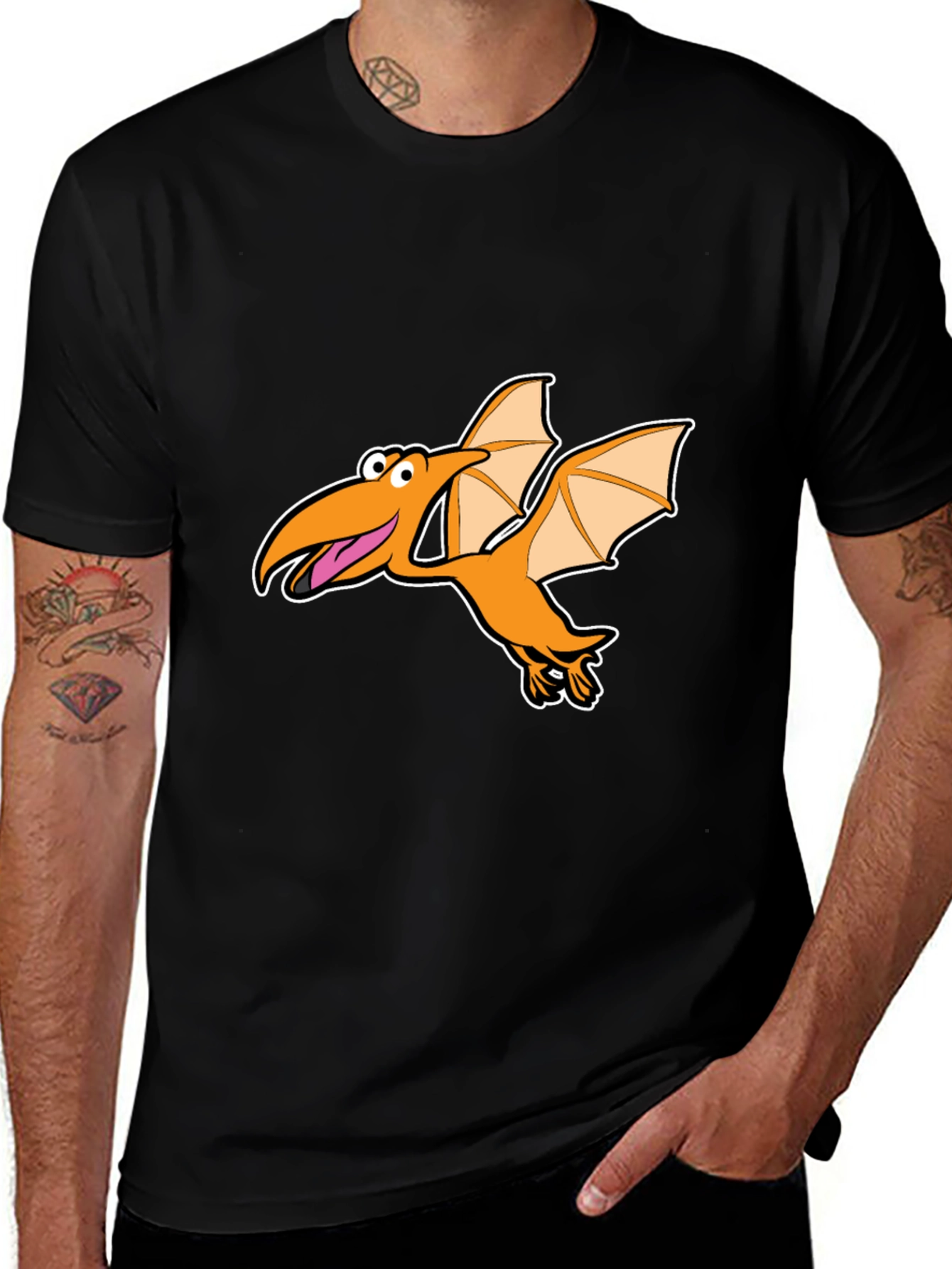 Variant 27 of Cartoon Pterodactyl Graphic Tee