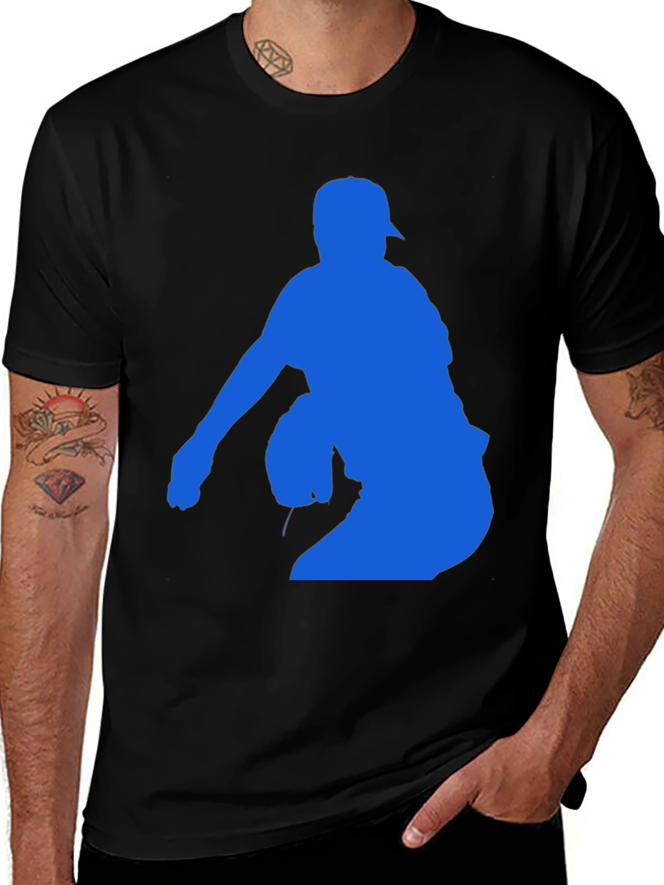 Variant 26 of Baseball Pitcher Silhouette T-Shirt