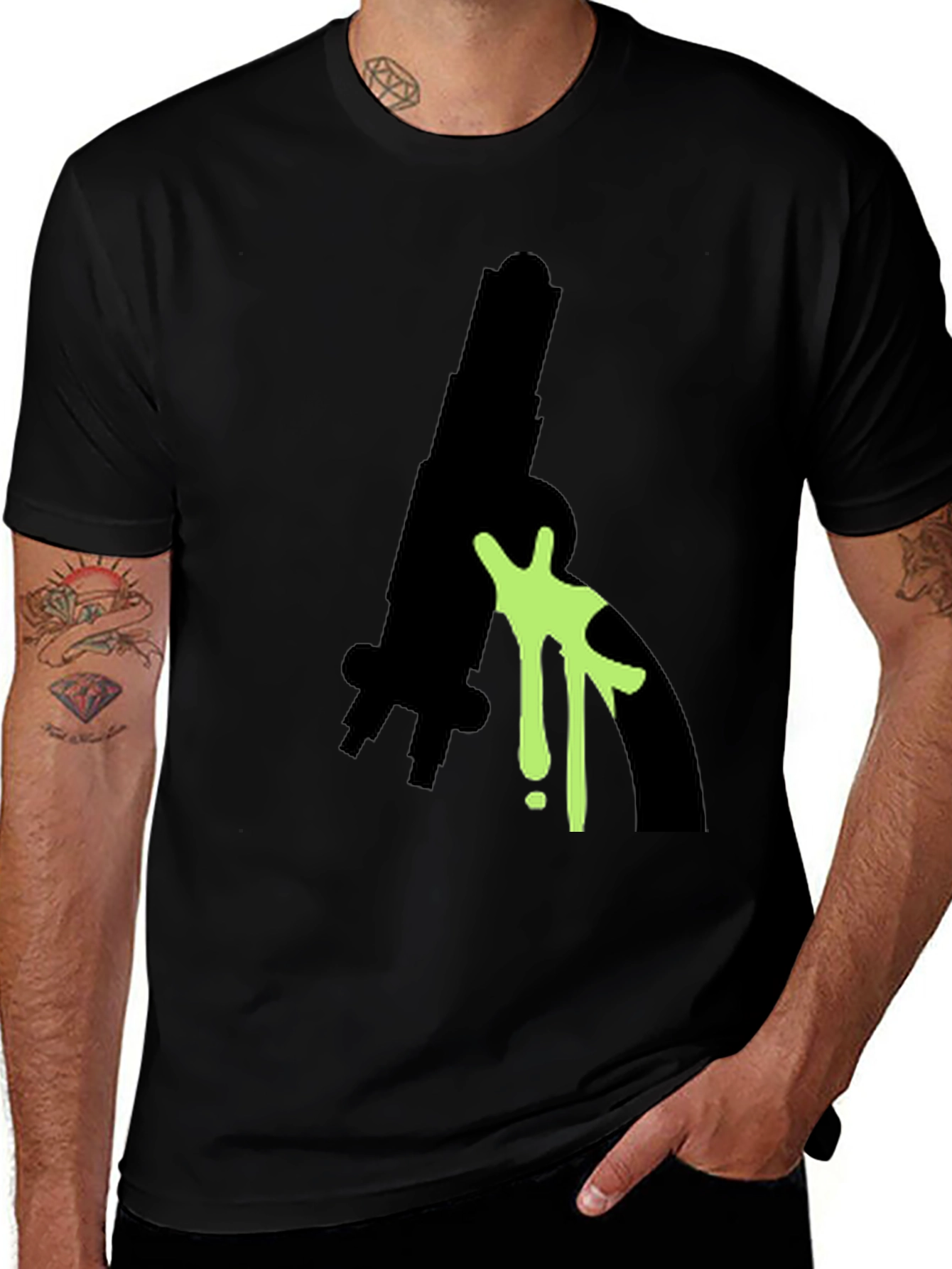 Variant 20 of Gun & Slime Graphic Print Tee - Black Cotton