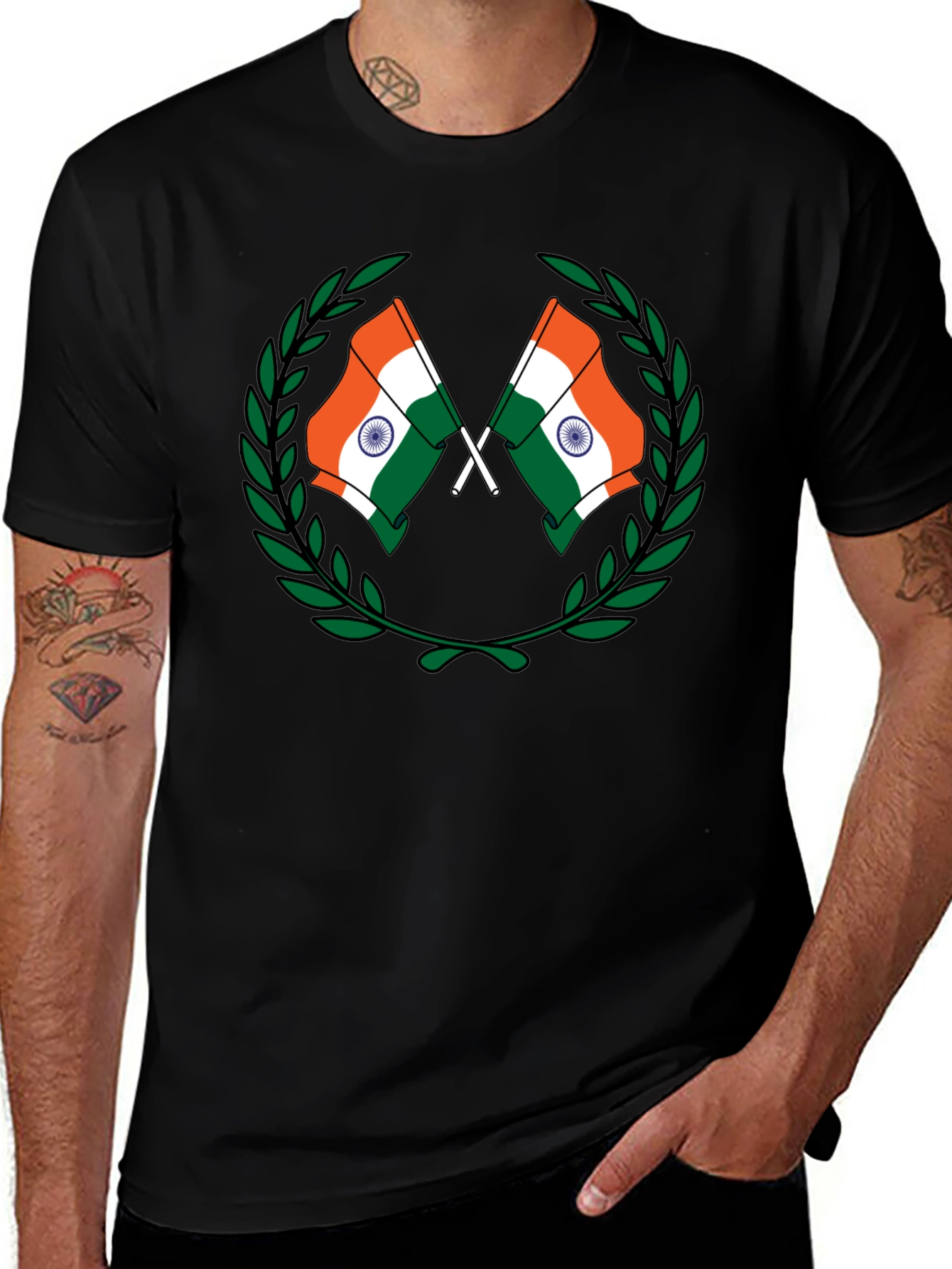 Variant 6 of Indian Flag T-Shirt - Patriotic Pride Tee
