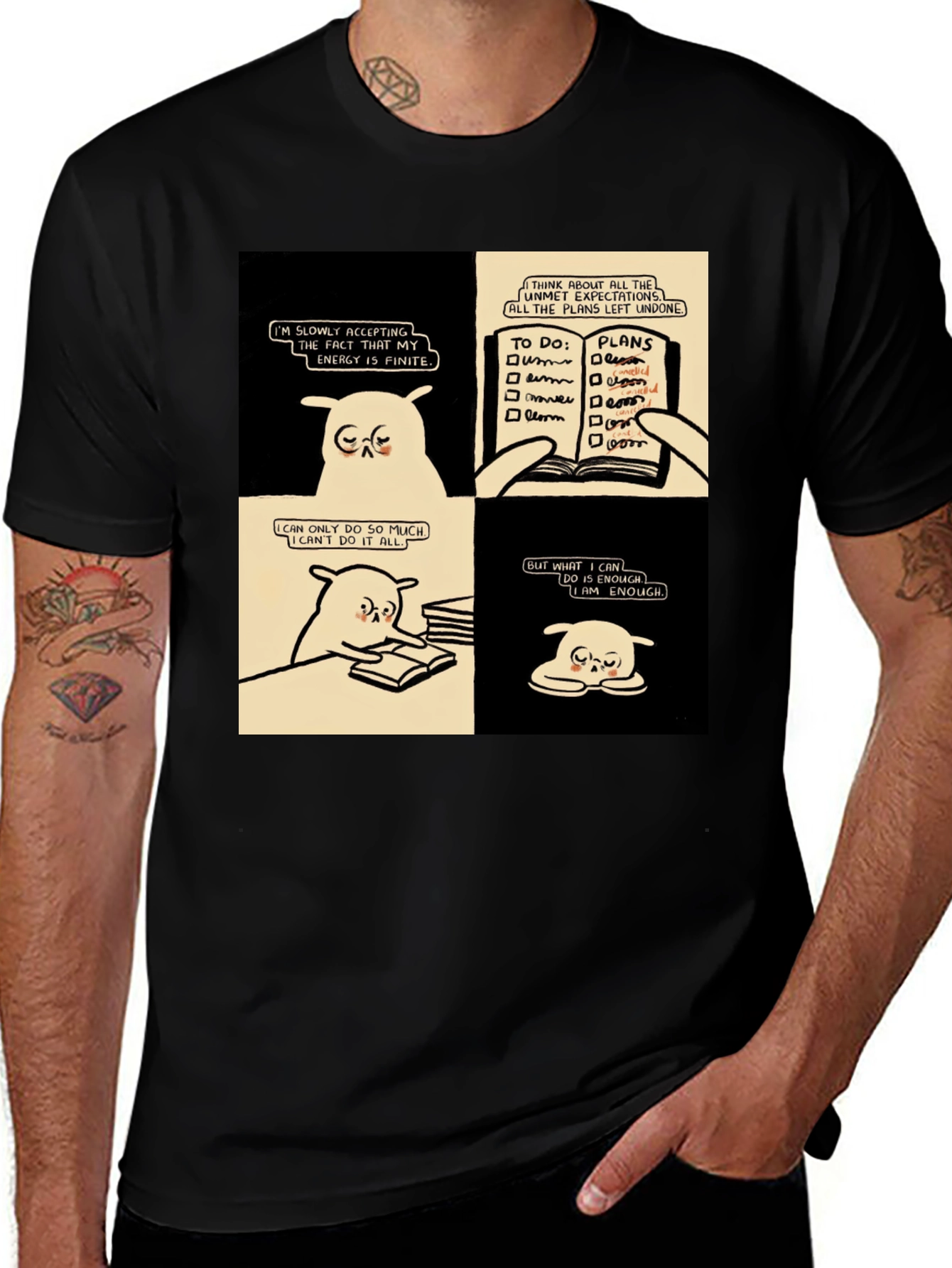 Variant 24 of Accepting Finite Energy Black T-Shirt