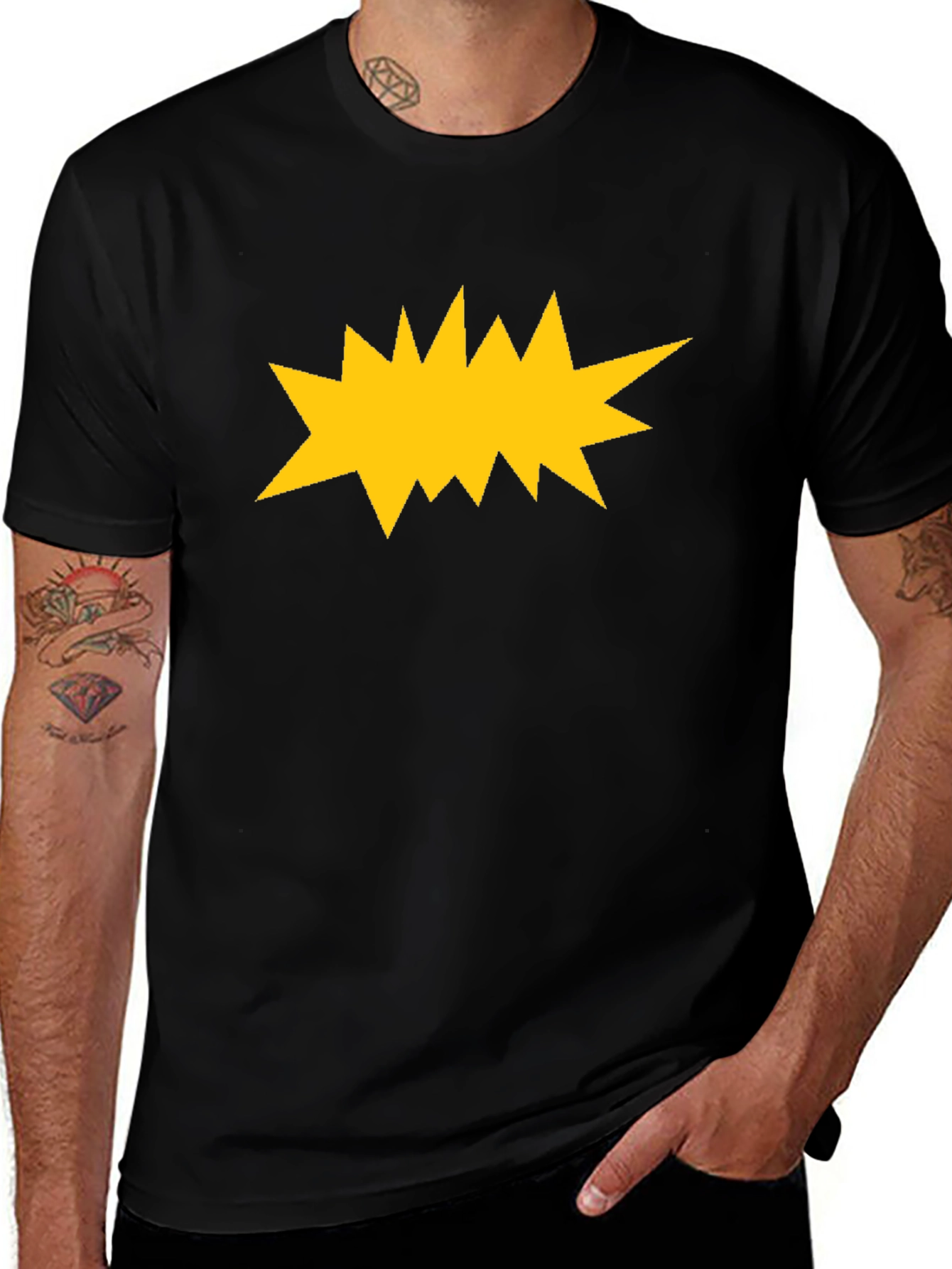 Variant 7 of Bold Graphic Black T-Shirt - Pop Art Explosion