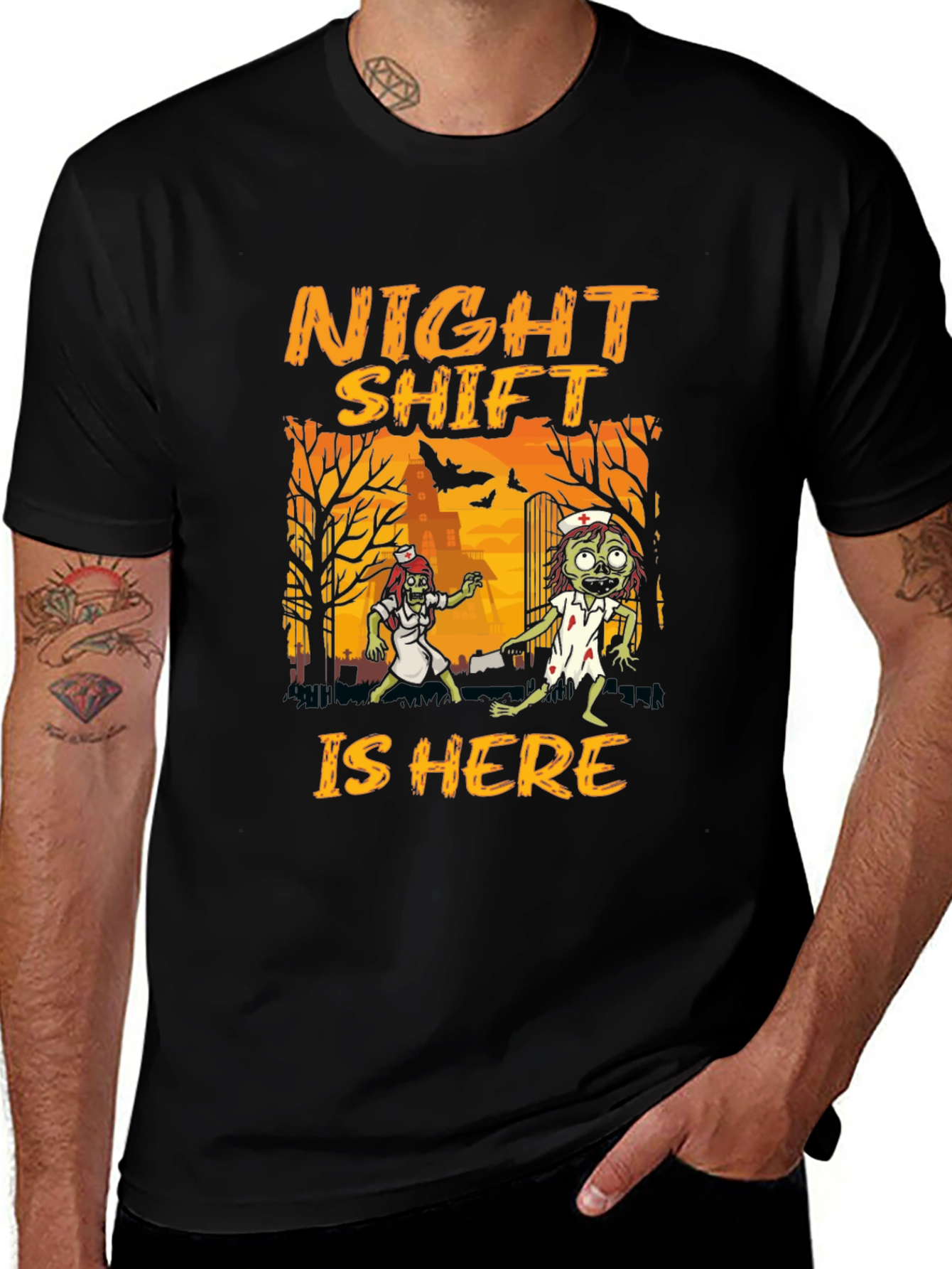 Night Shift Zombie Nurse Halloween T-Shirt