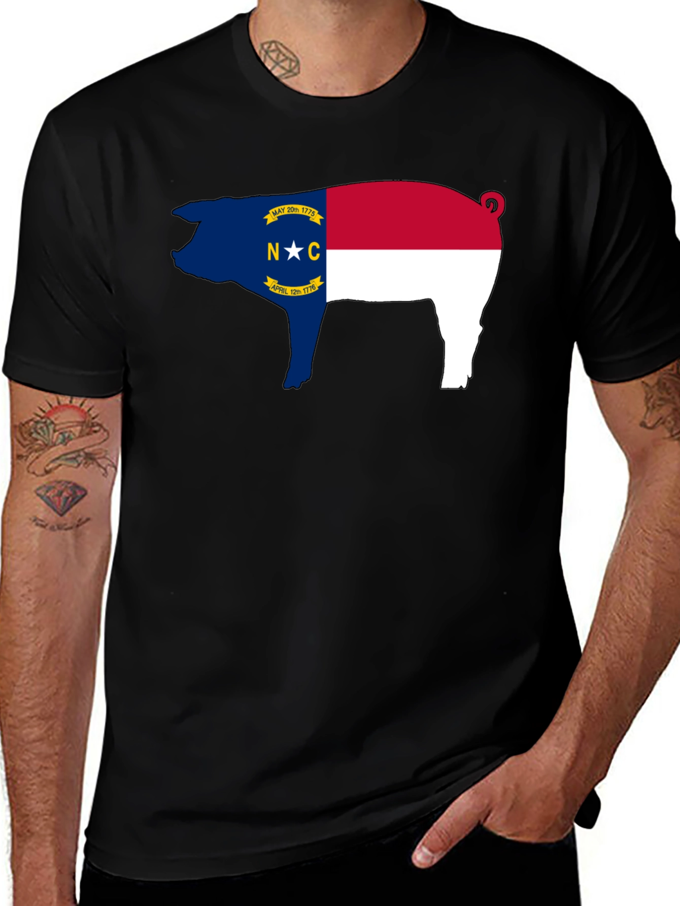 Variant 26 of NC Pig Black T-Shirt