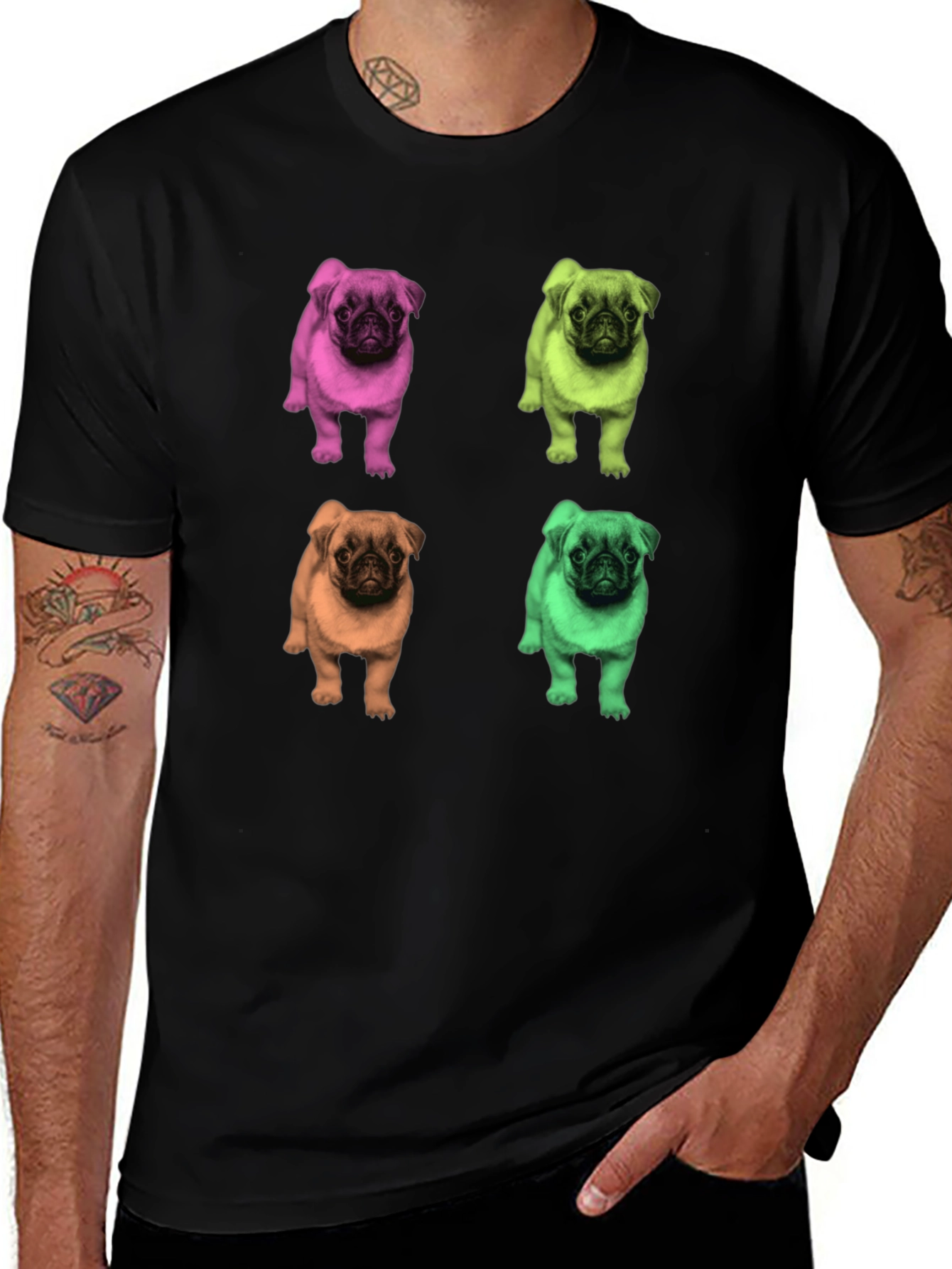Variant 15 of Pop Art Pug T-Shirt