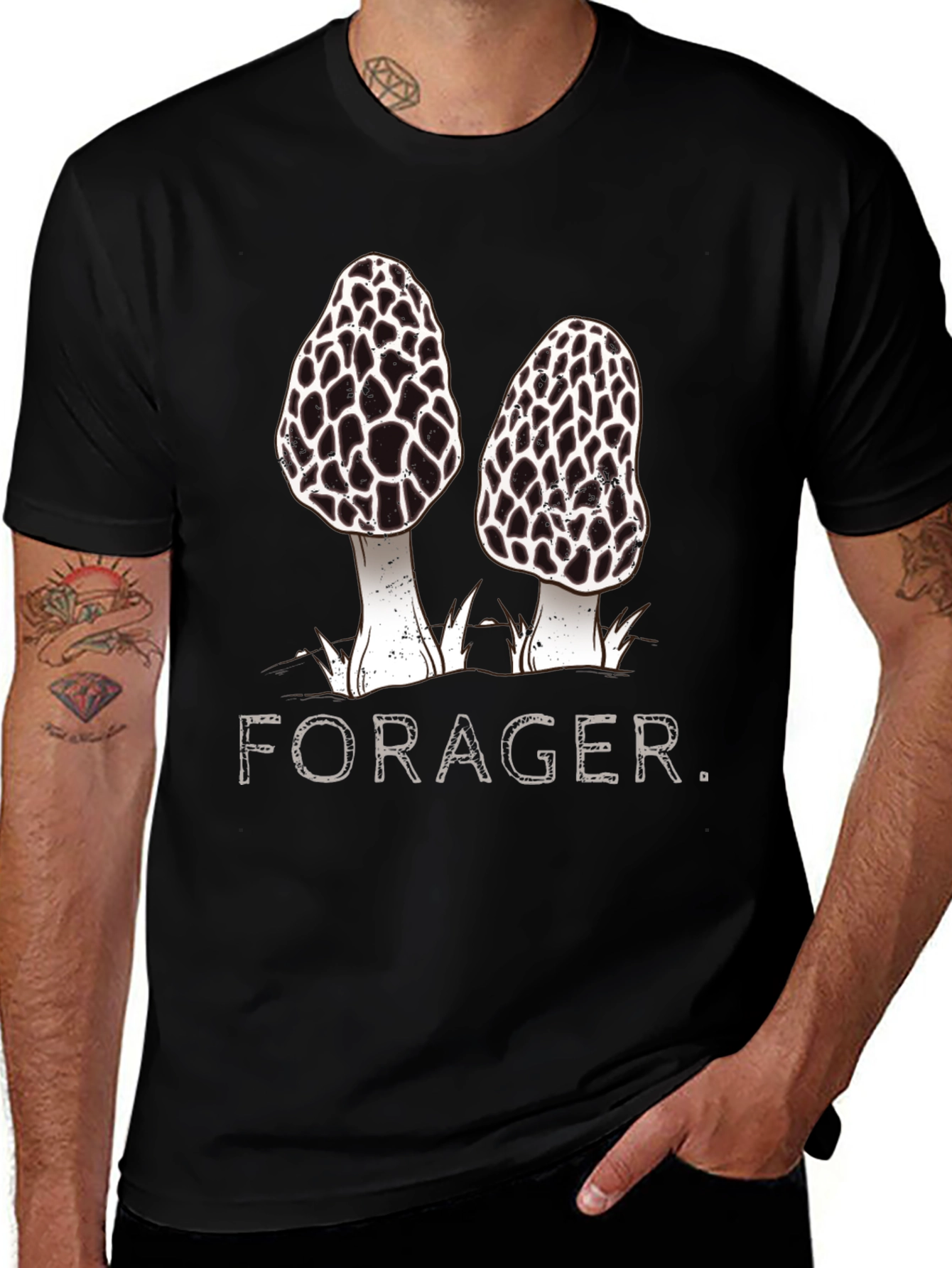 Forager Morel Mushroom Graphic T-Shirt
