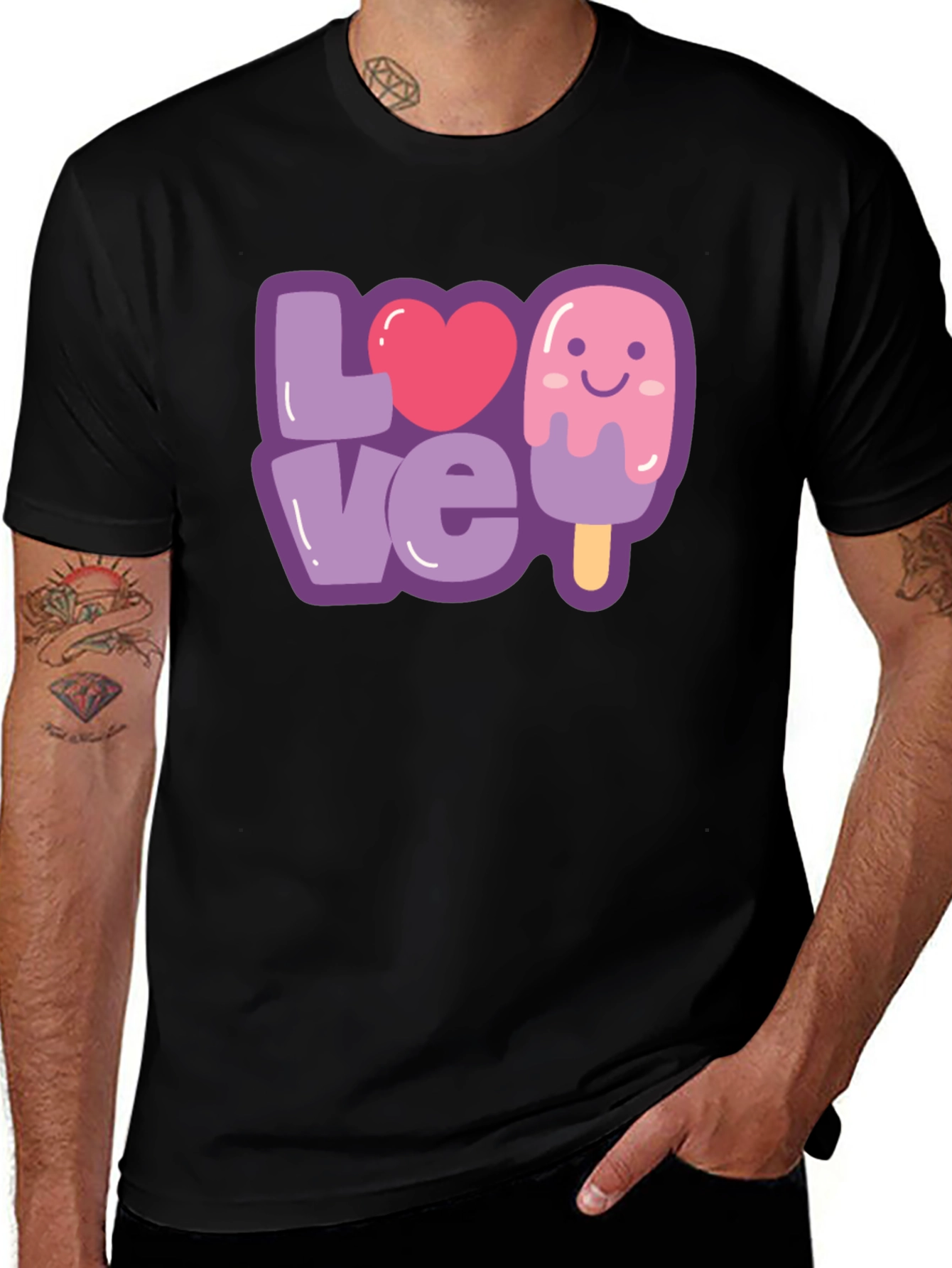 Variant 28 of Love Ice Cream Graphic Tee - Cute & Fun