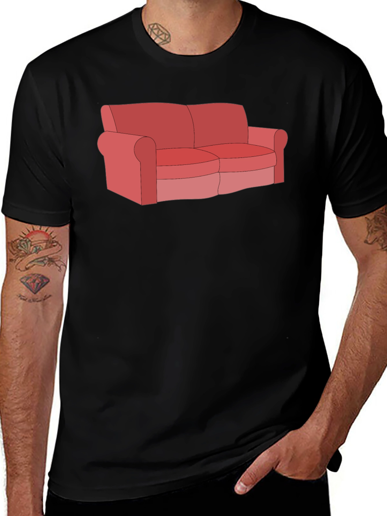 Variant 2 of Couch Graphic Tee - Relax in Style