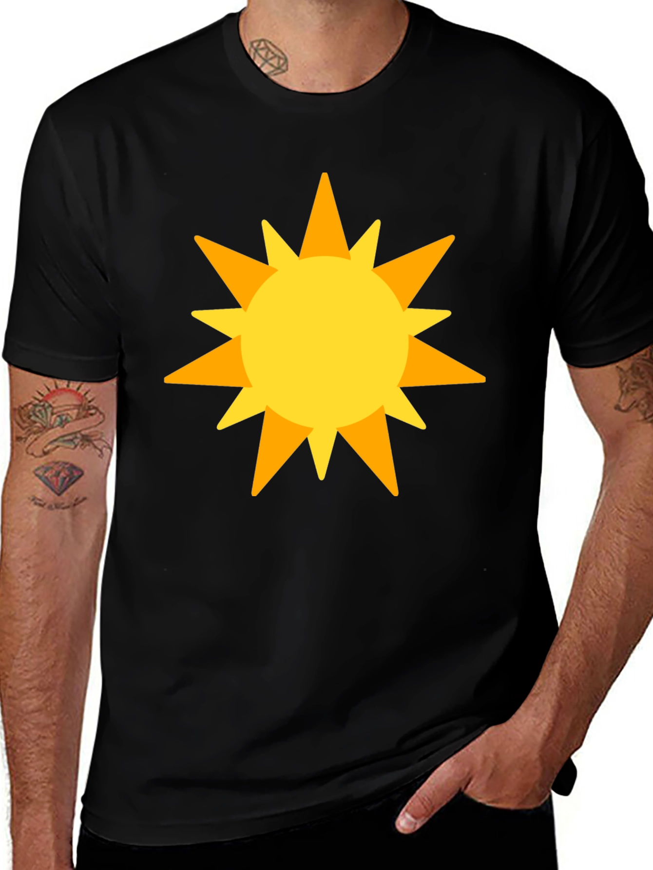 Variant 24 of Sunshine Graphic Black T-Shirt