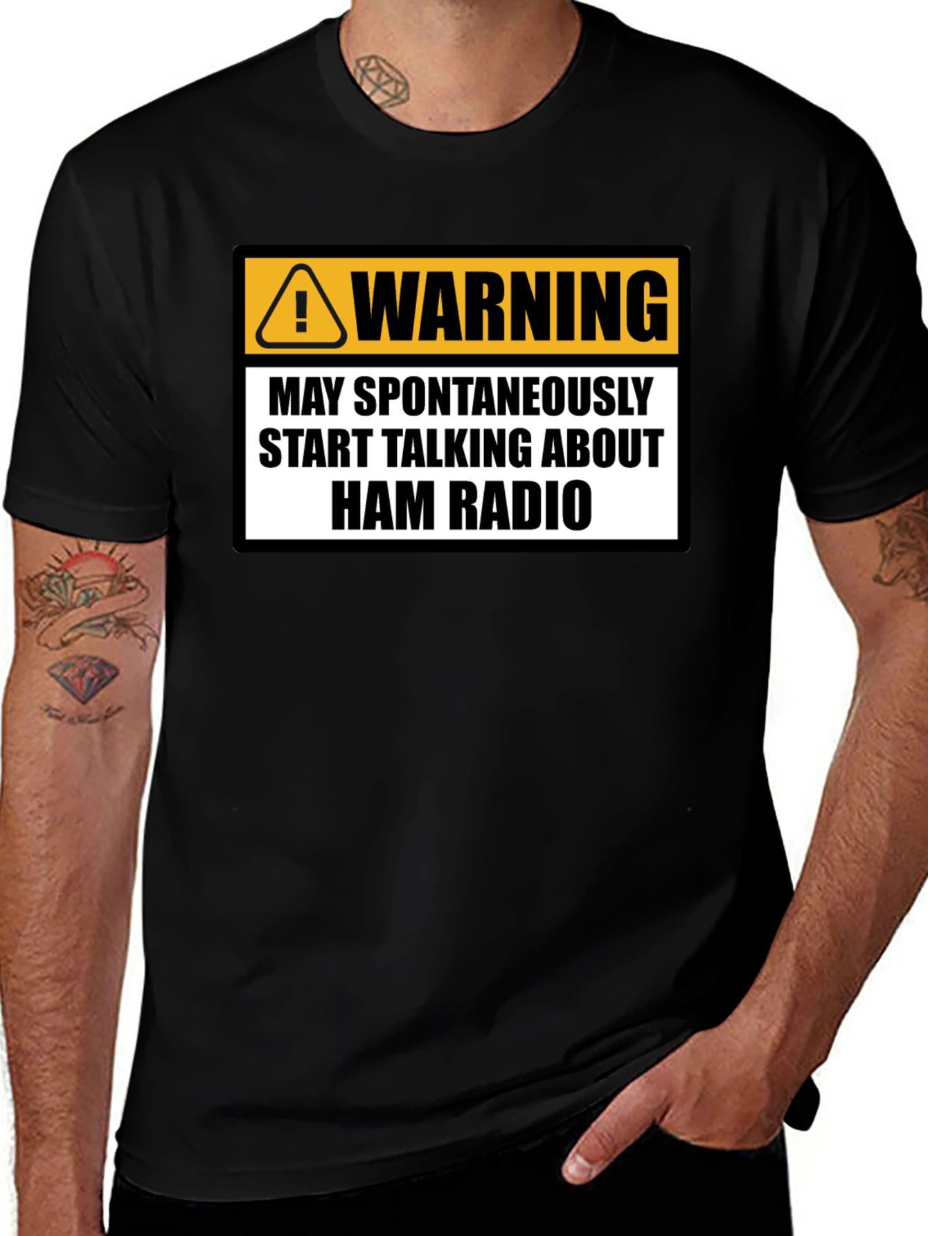 Variant 27 of Warning: May Spontaneously Talk About Ham Radio - Novelty T-Shirt