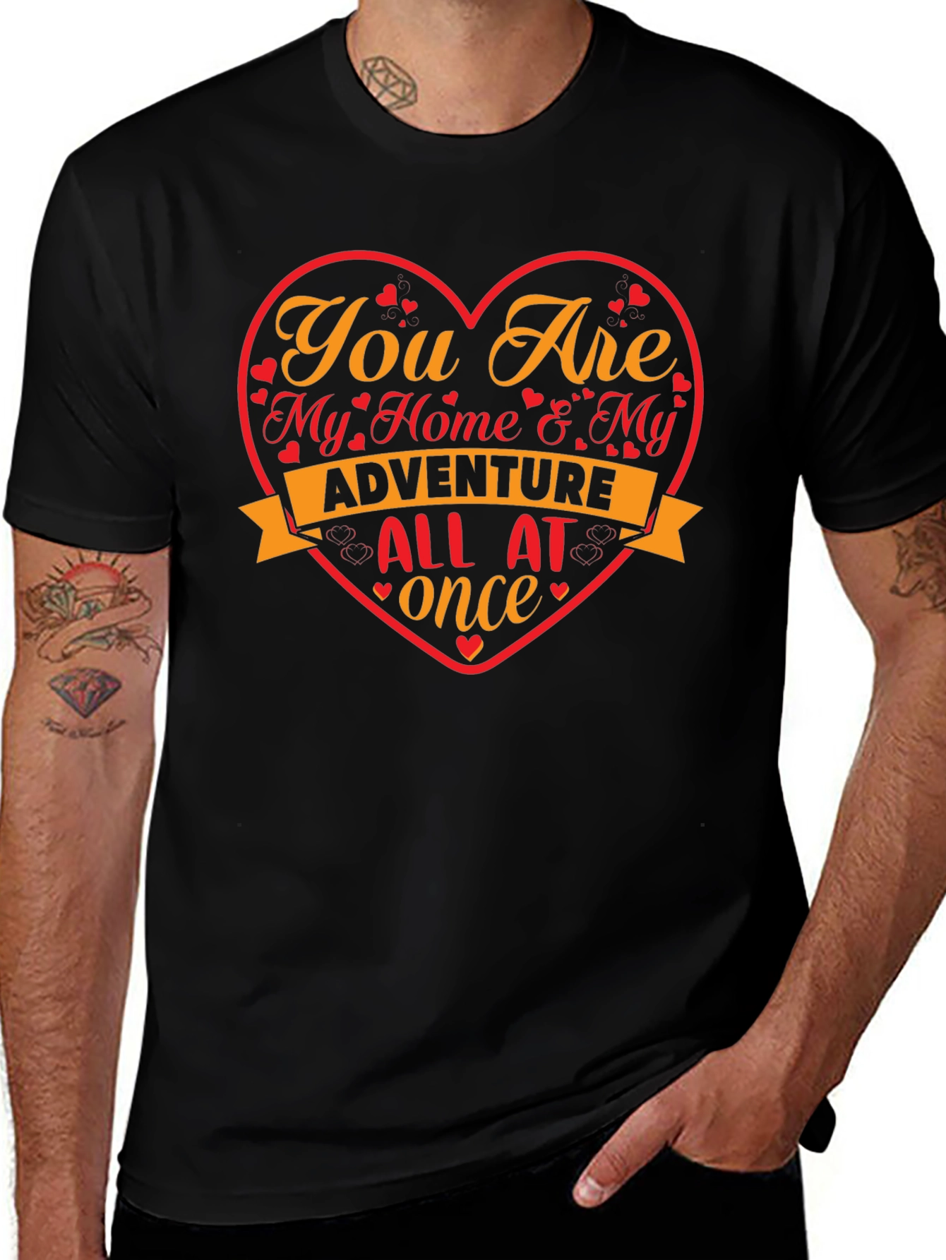 Romantic Heart T-Shirt - "My Home & My Adventure"