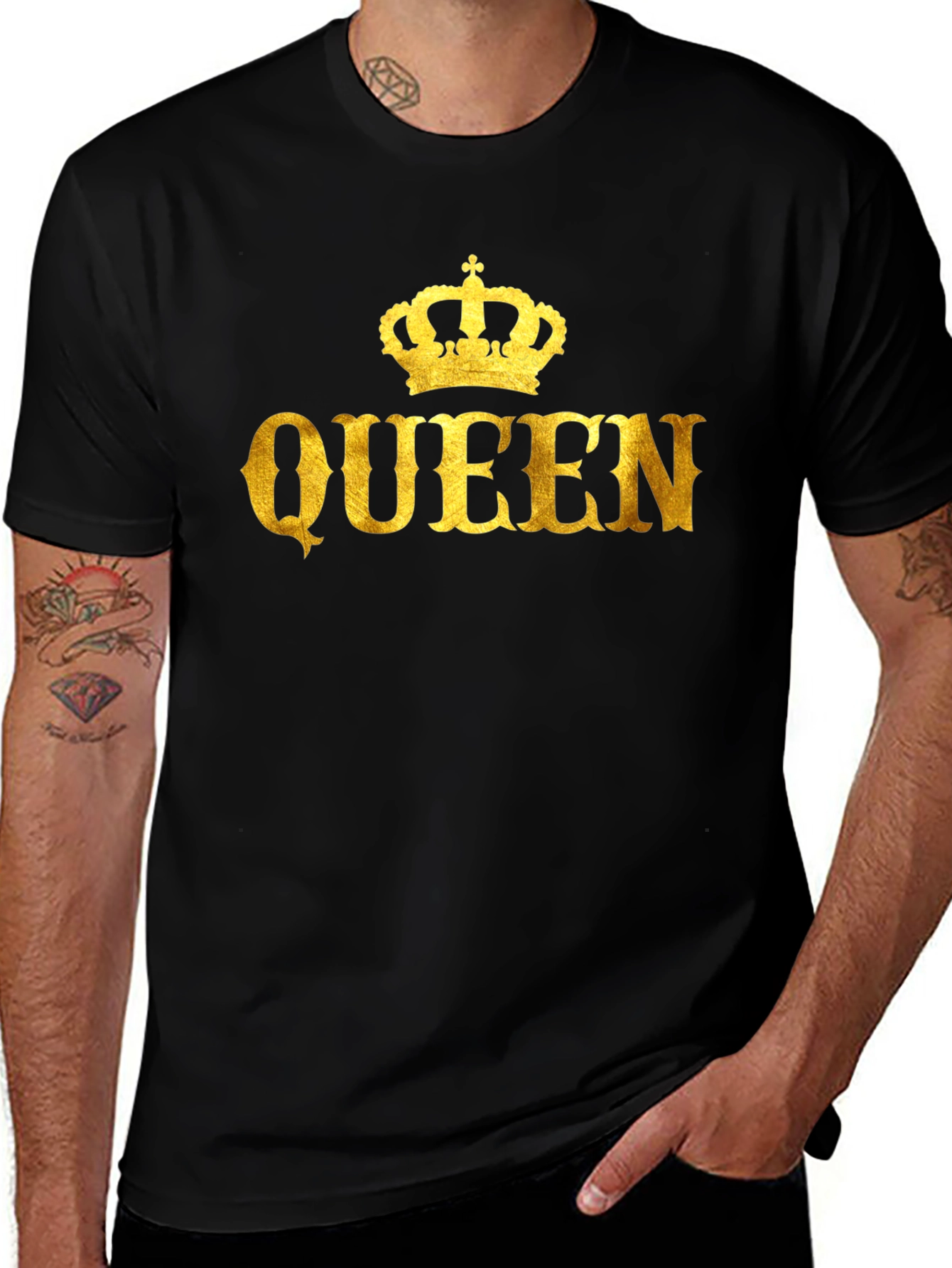Variant 27 of Queen Crown Graphic Black T-Shirt