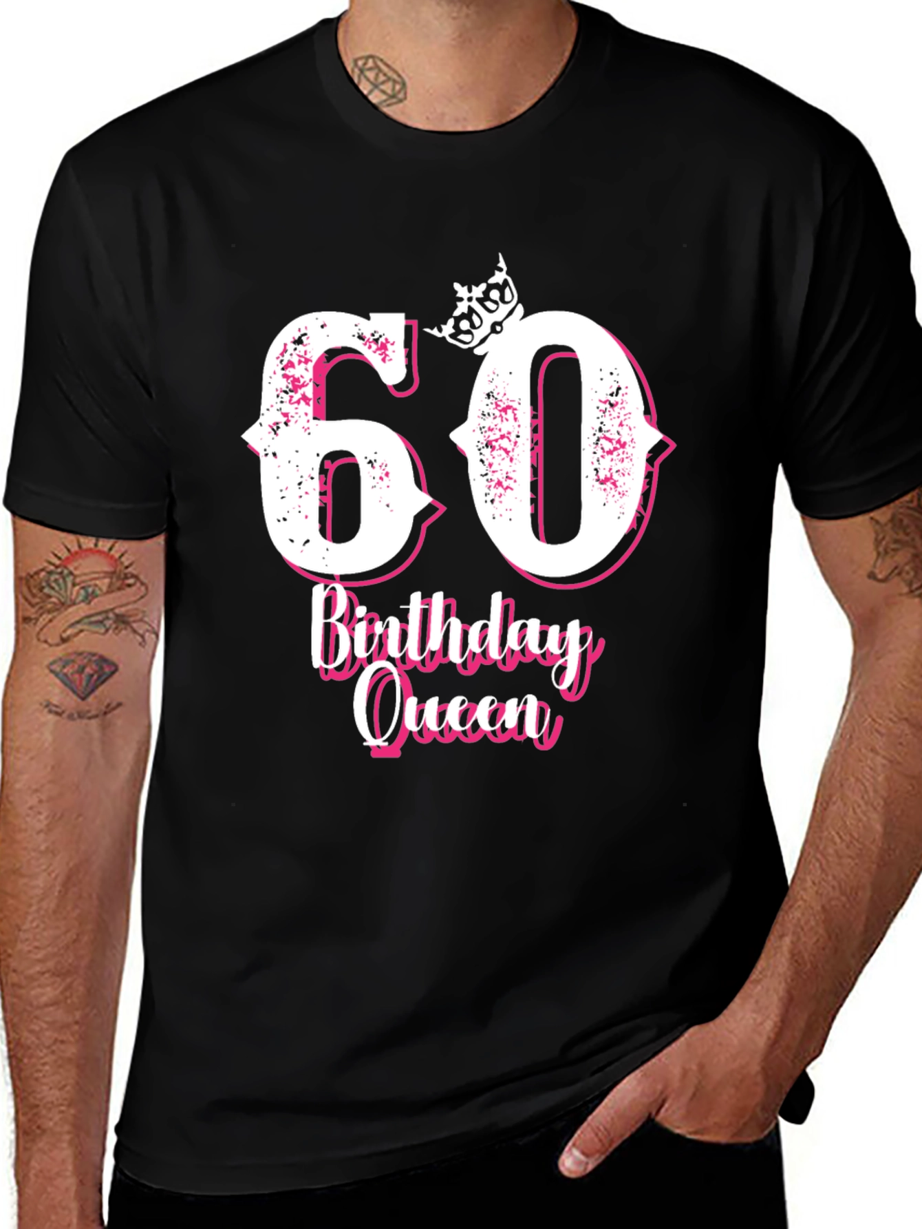 Variant 20 of 60th Birthday Queen Black T-Shirt