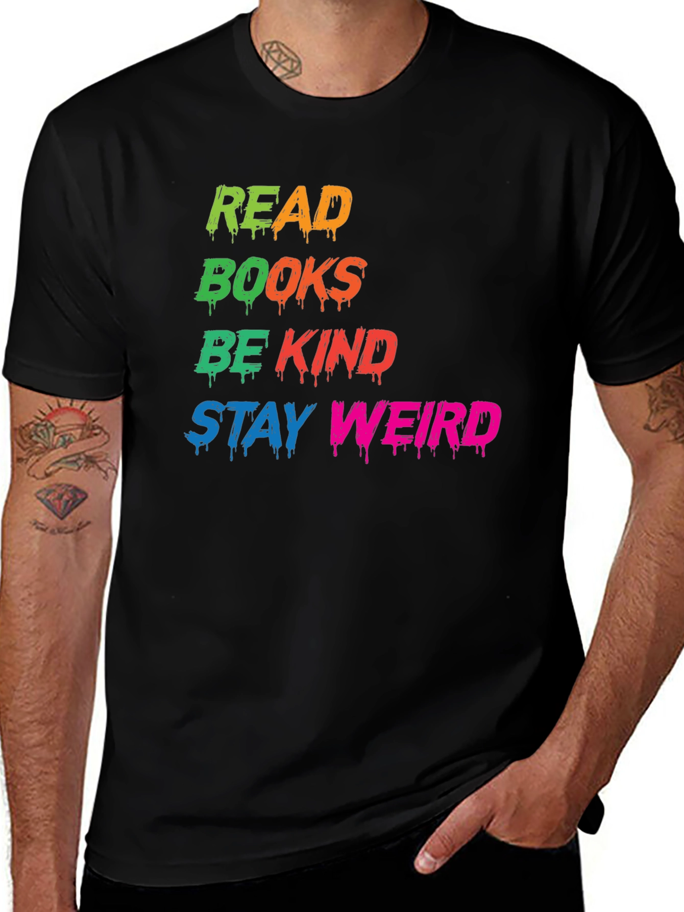 Read Books Be Kind Stay Weird T-Shirt
