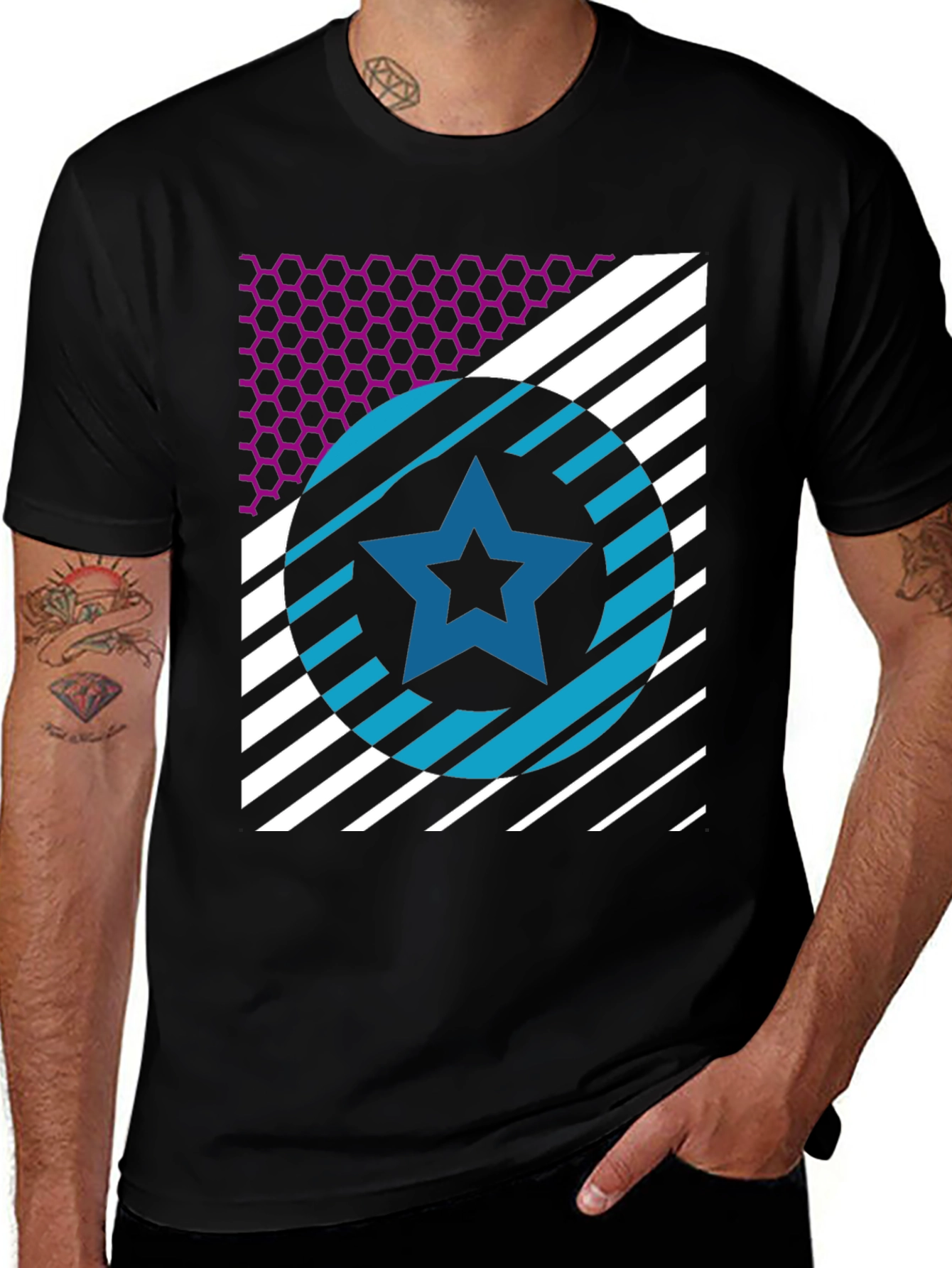 Variant 5 of Graphic Star T-Shirt - Stylish & Unique Design