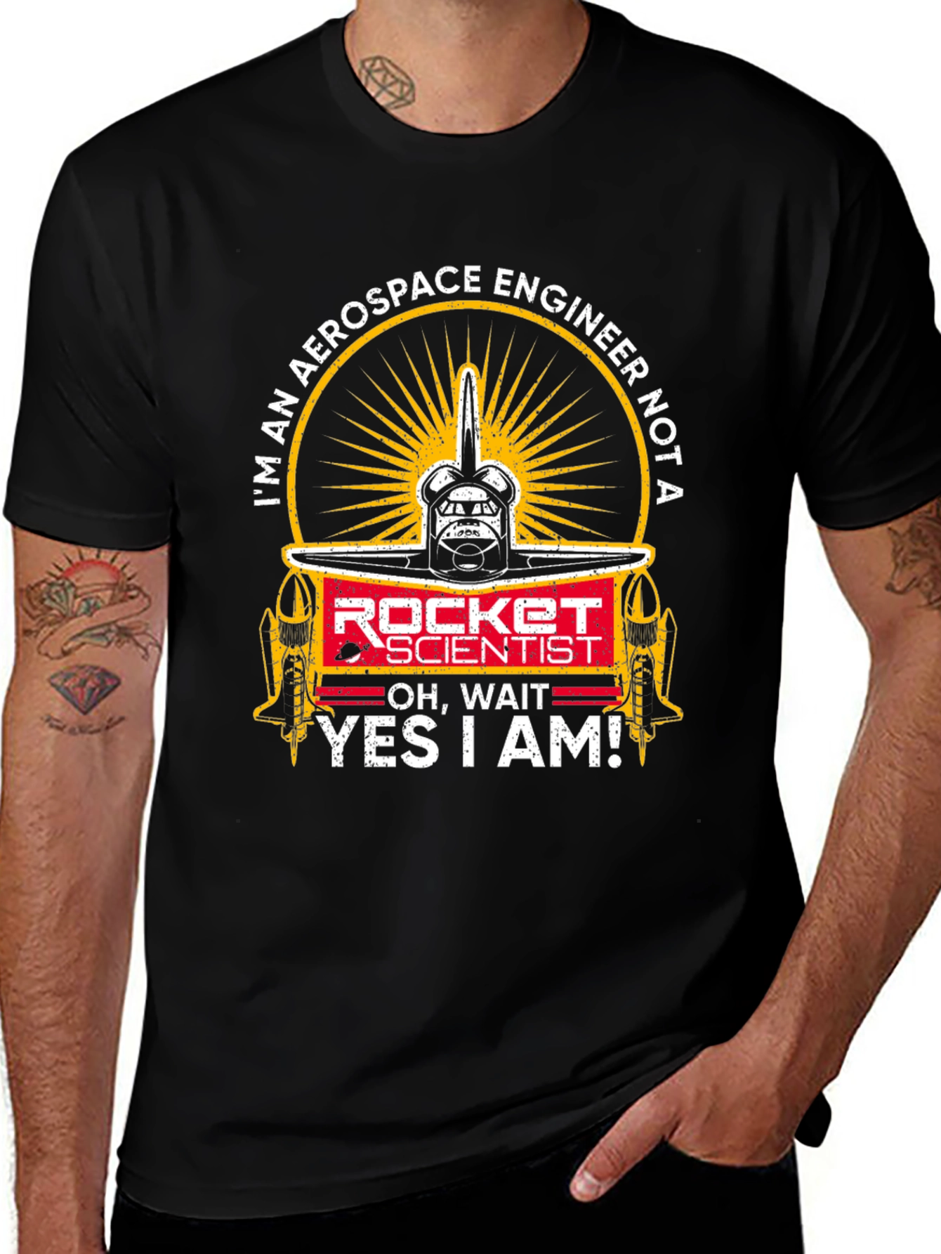 Aerospace Engineer Rocket Scientist Graphic Tee