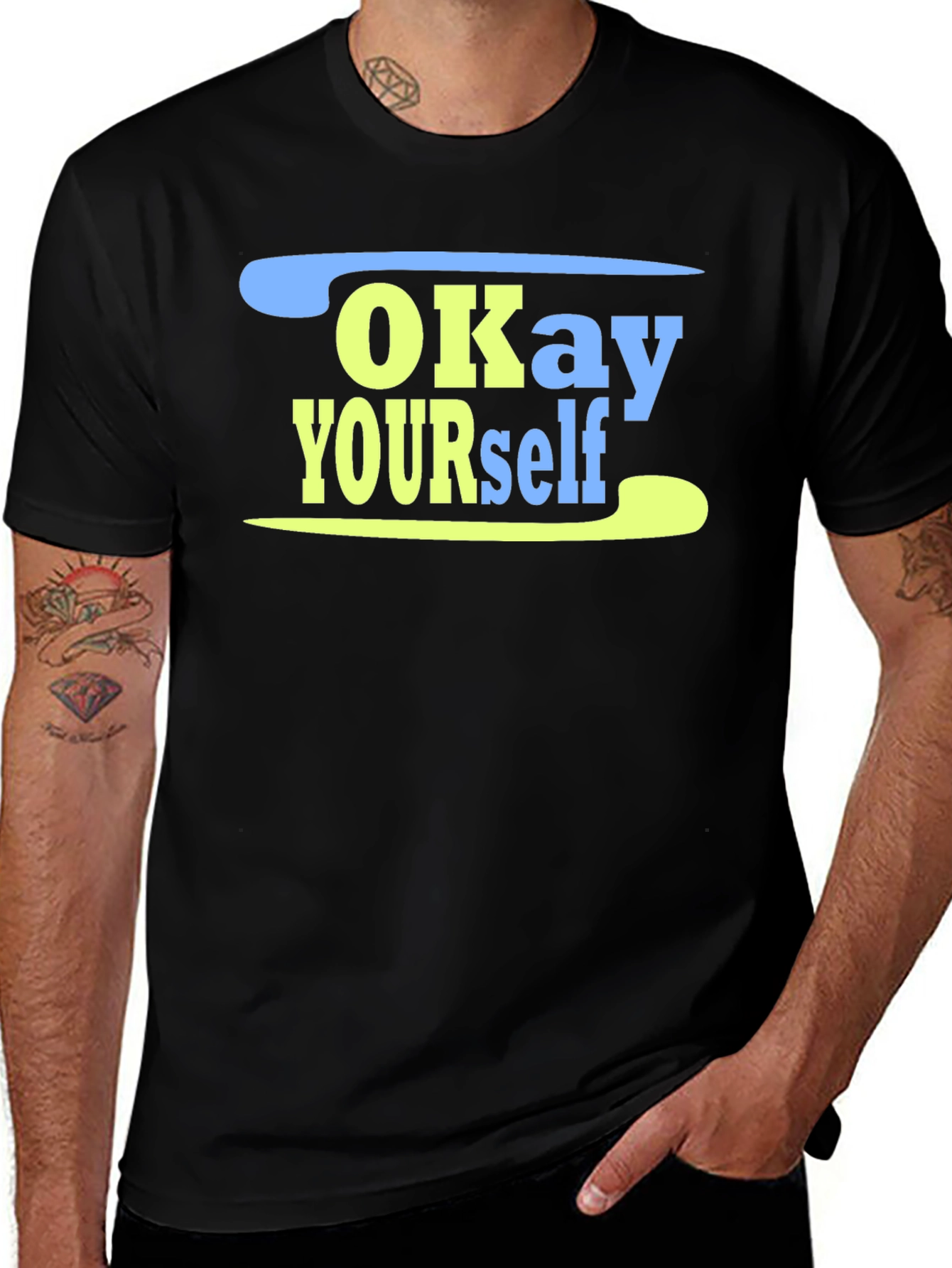 Variant 26 of Okay Yourself Graphic Tee - Unisex Black T-Shirt