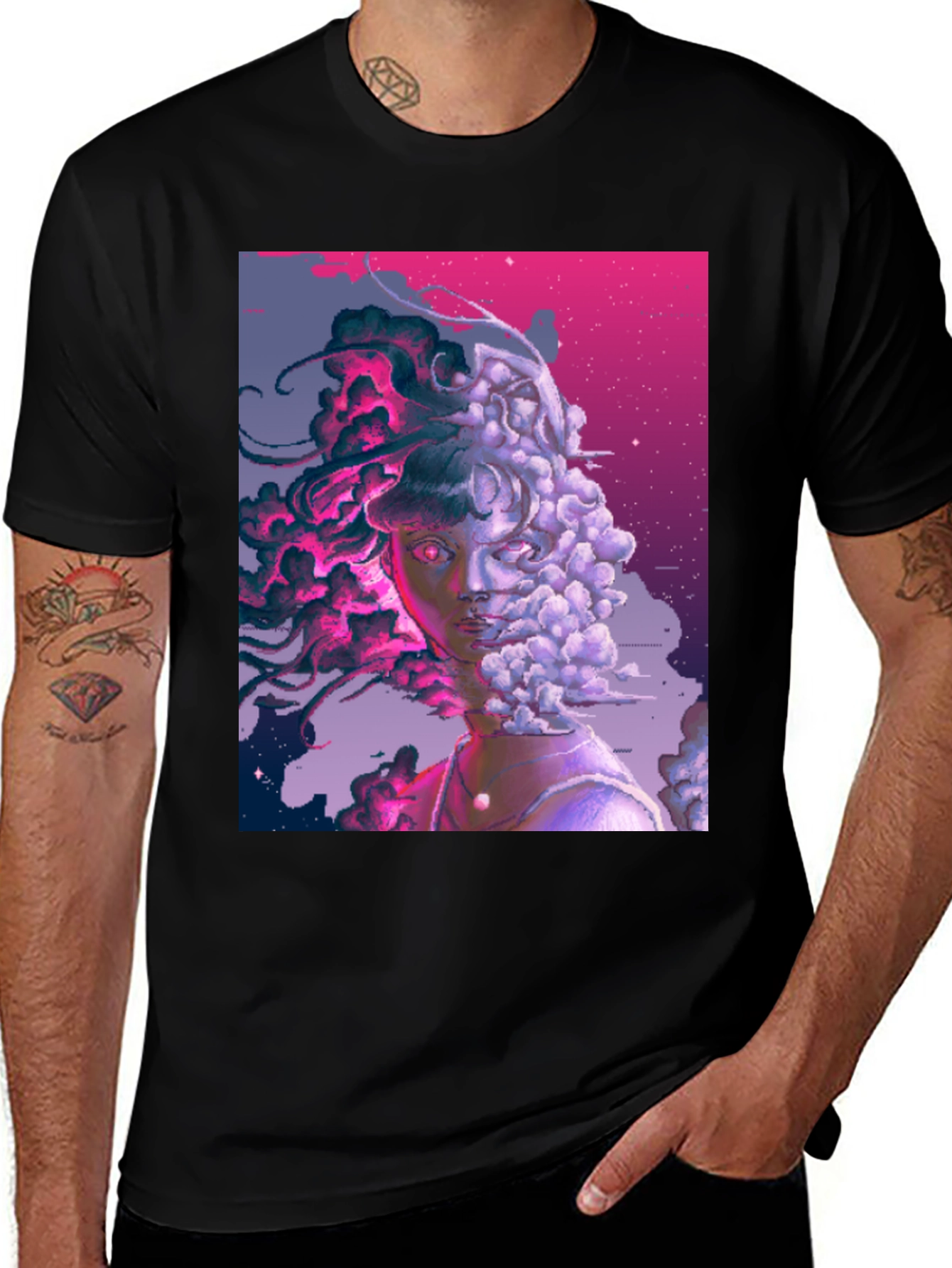Variant 29 of Artistic Pixelated Portrait Tee