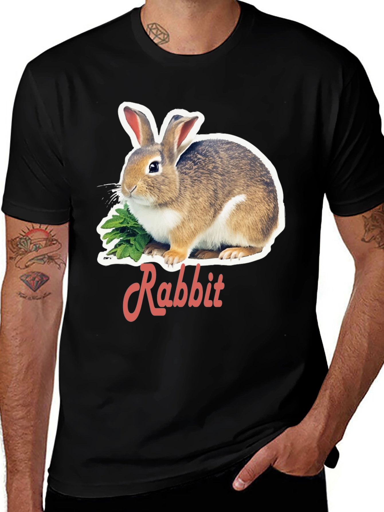 Variant 8 of Rabbit Graphic T-Shirt - Cute Animal Tee