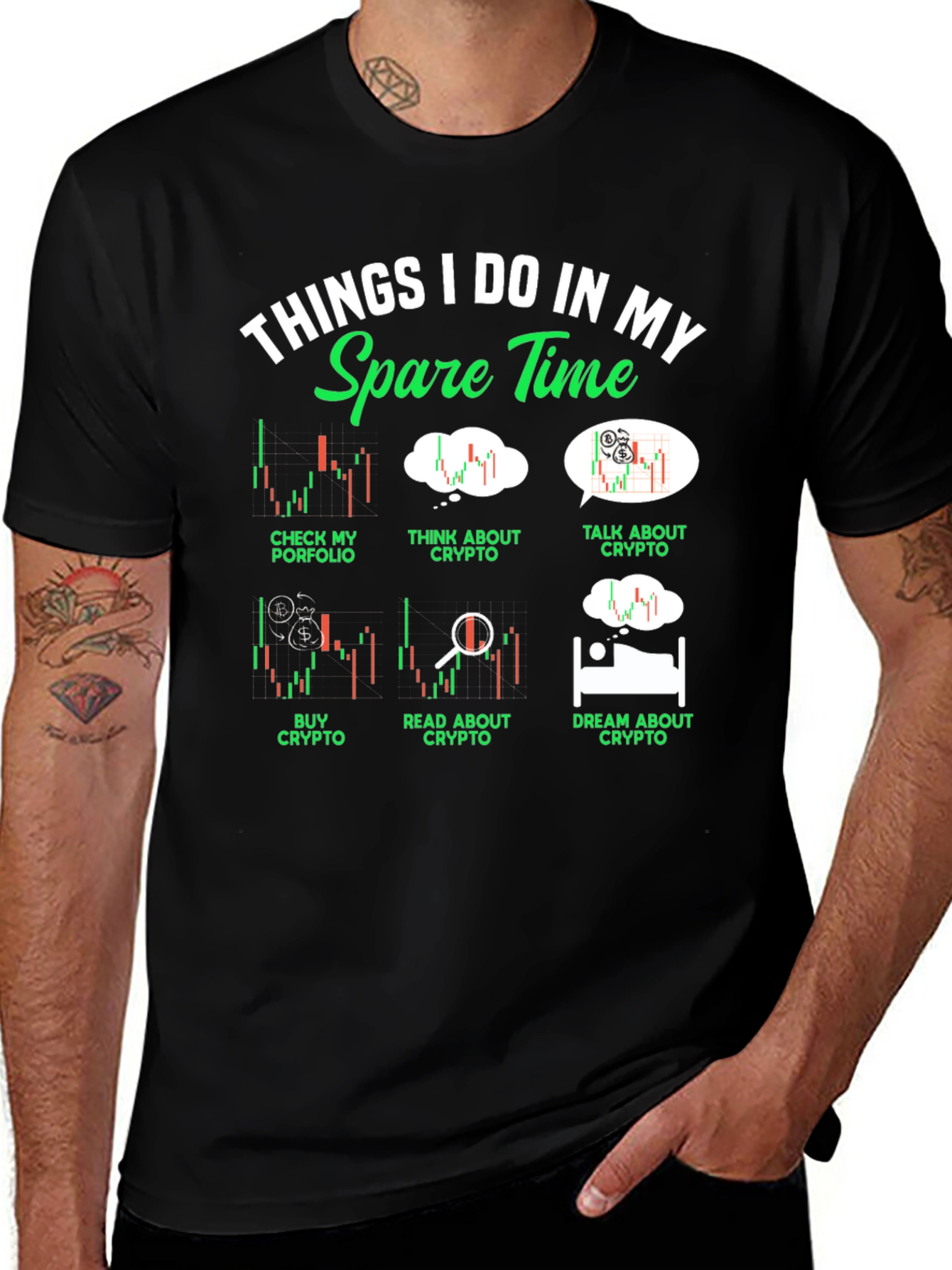 Variant 7 of Crypto Spare Time T-Shirt