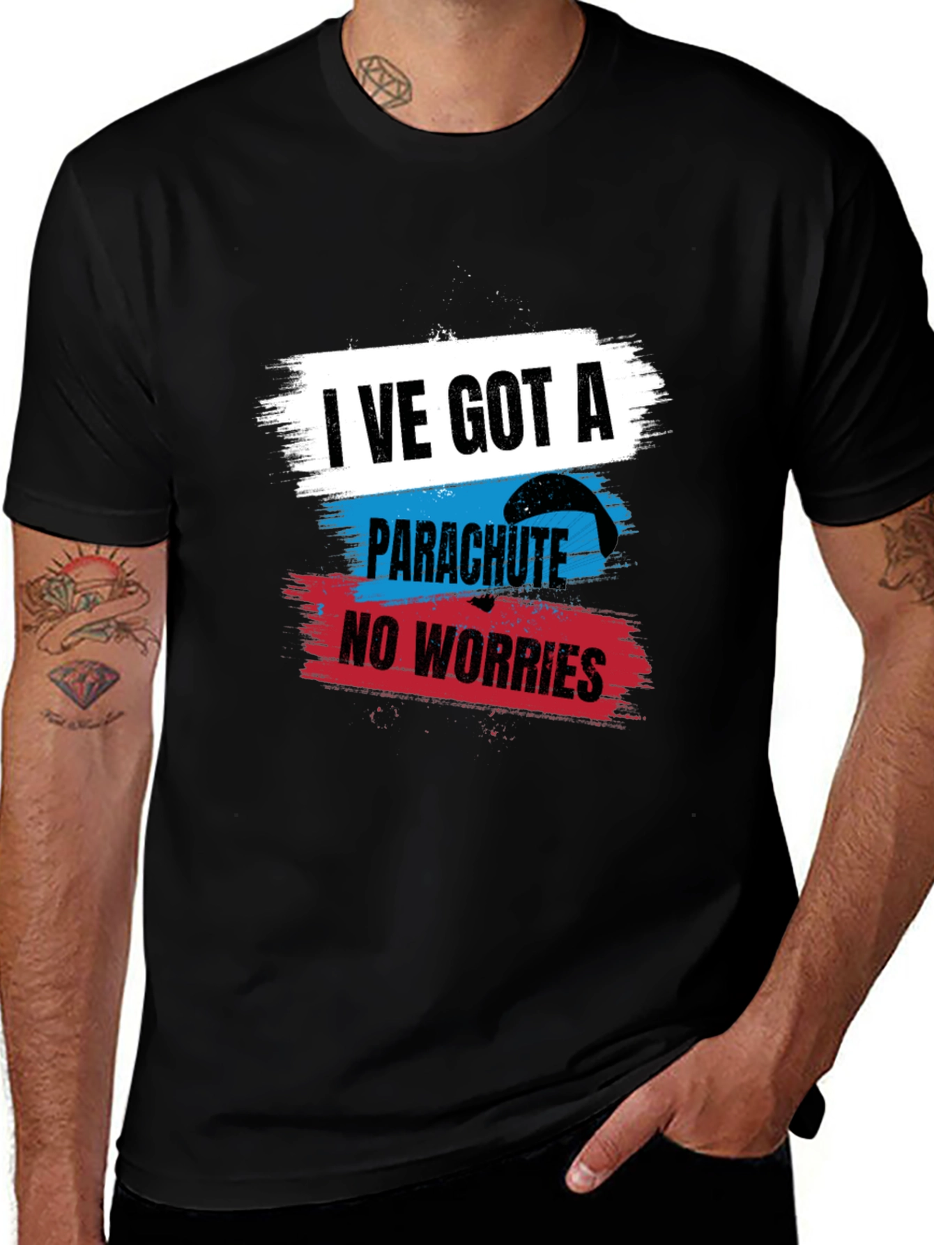 Variant 30 of I've Got a Parachute T-Shirt - No Worries Skydiving Tee