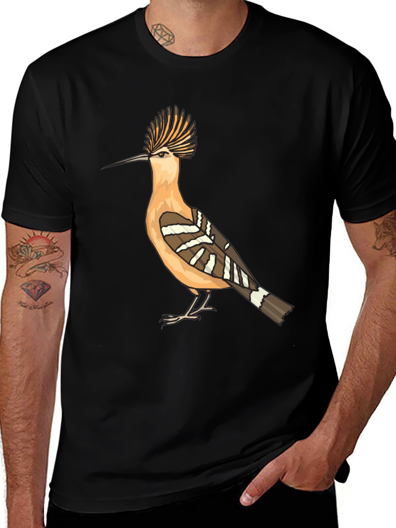 Hoopoe Bird Graphic T-Shirt - Unique Wildlife Tee