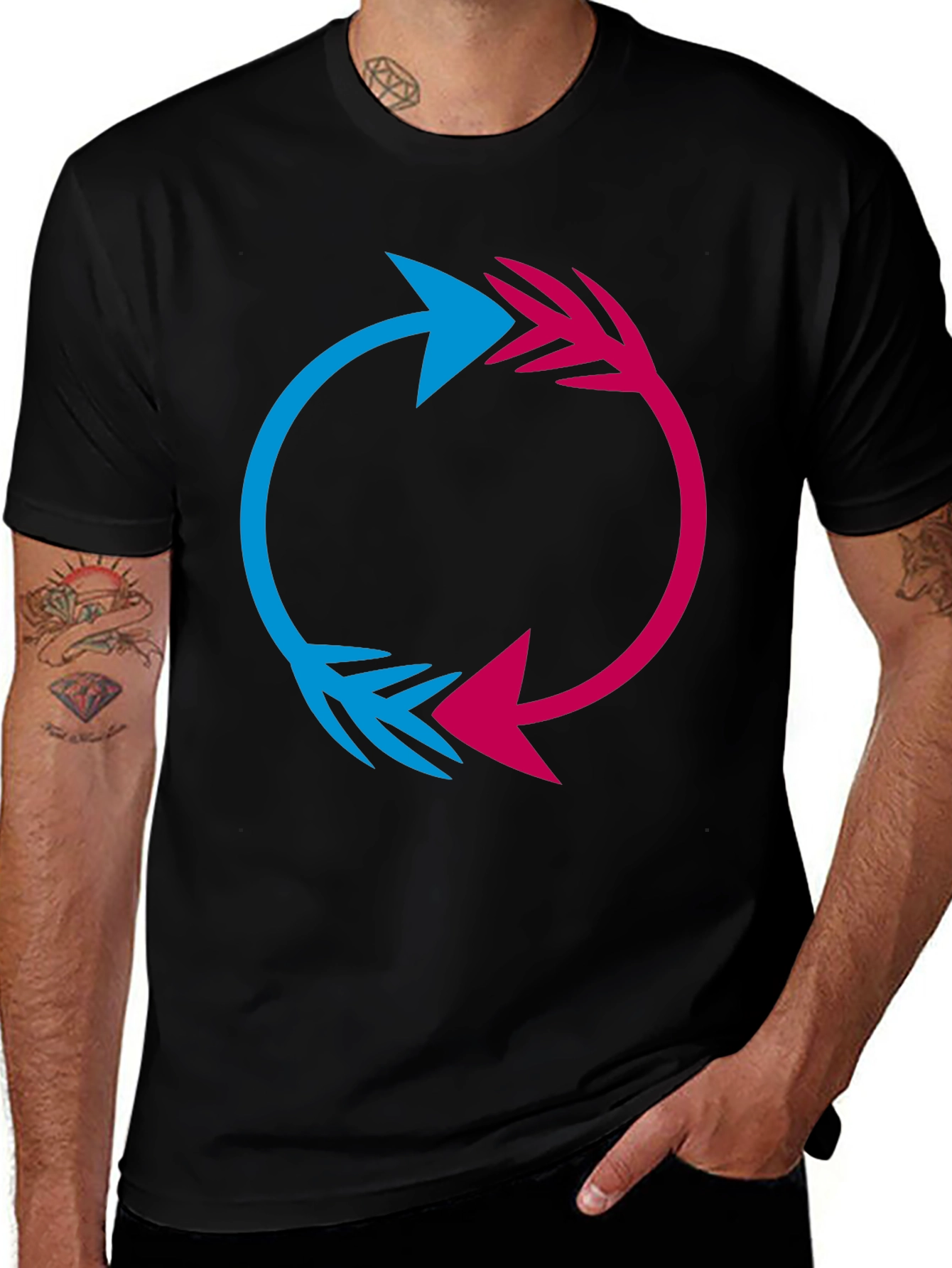 Variant 25 of Circular Arrow Graphic T-Shirt