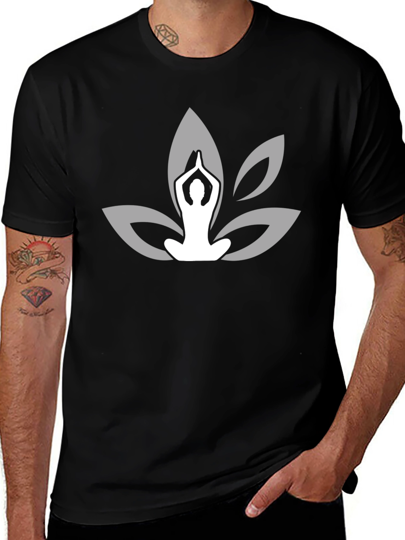 Variant 25 of Yoga Lotus Flower T-Shirt - Meditation Design